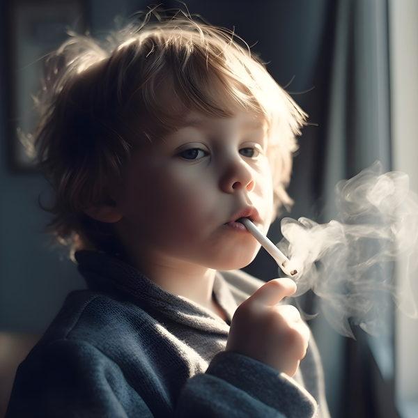 Baby smoking a cigarette - Impossible Images