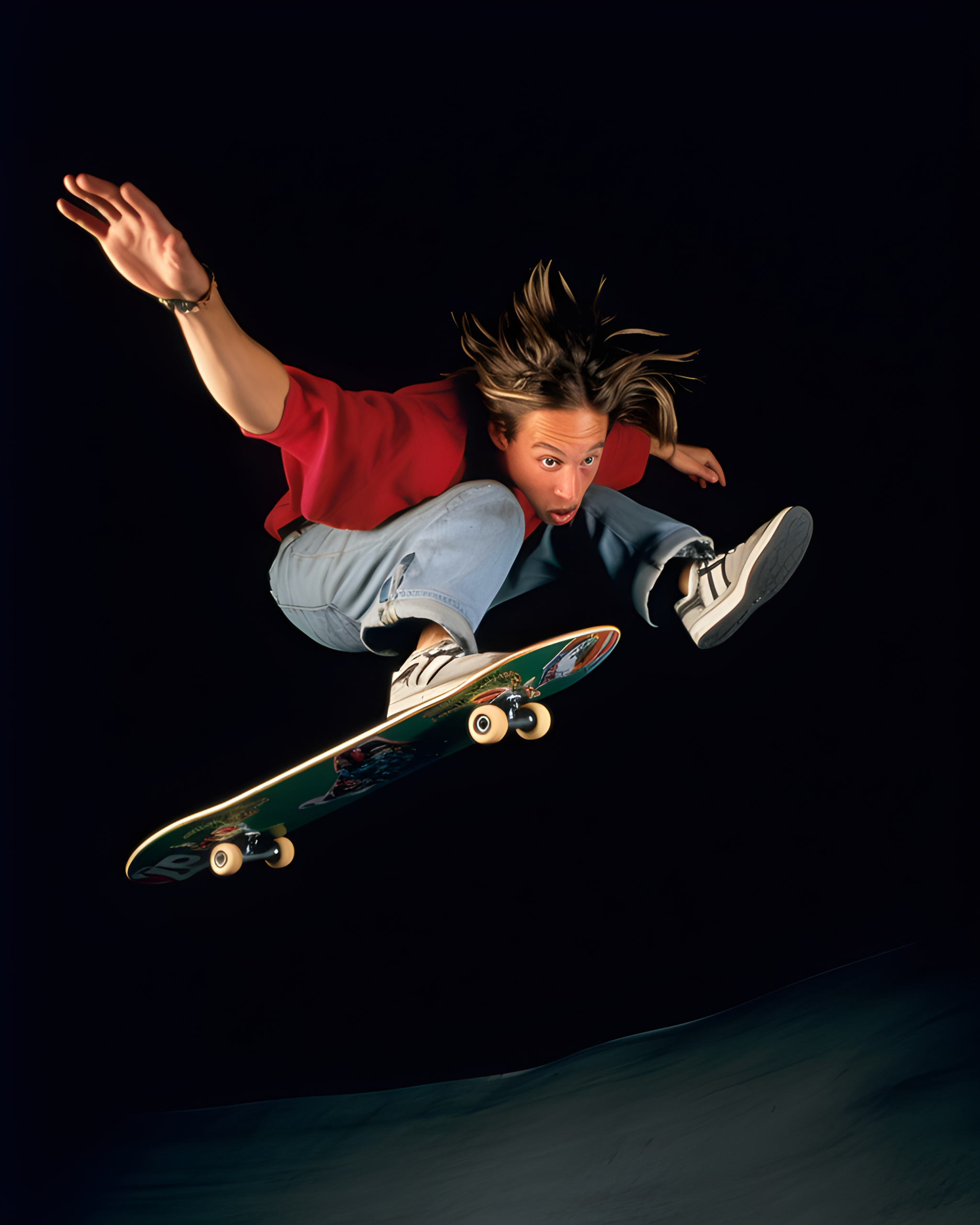 90s skater doing a radical foot plant - Impossible Images - Unique