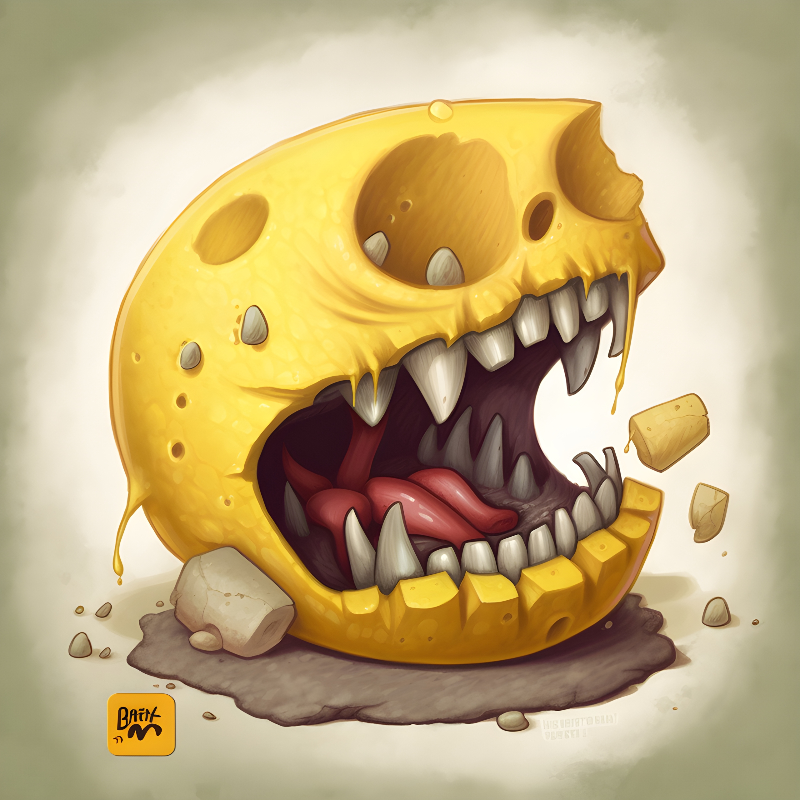 Cheese skull monster - Impossible Images - Unique stock images for