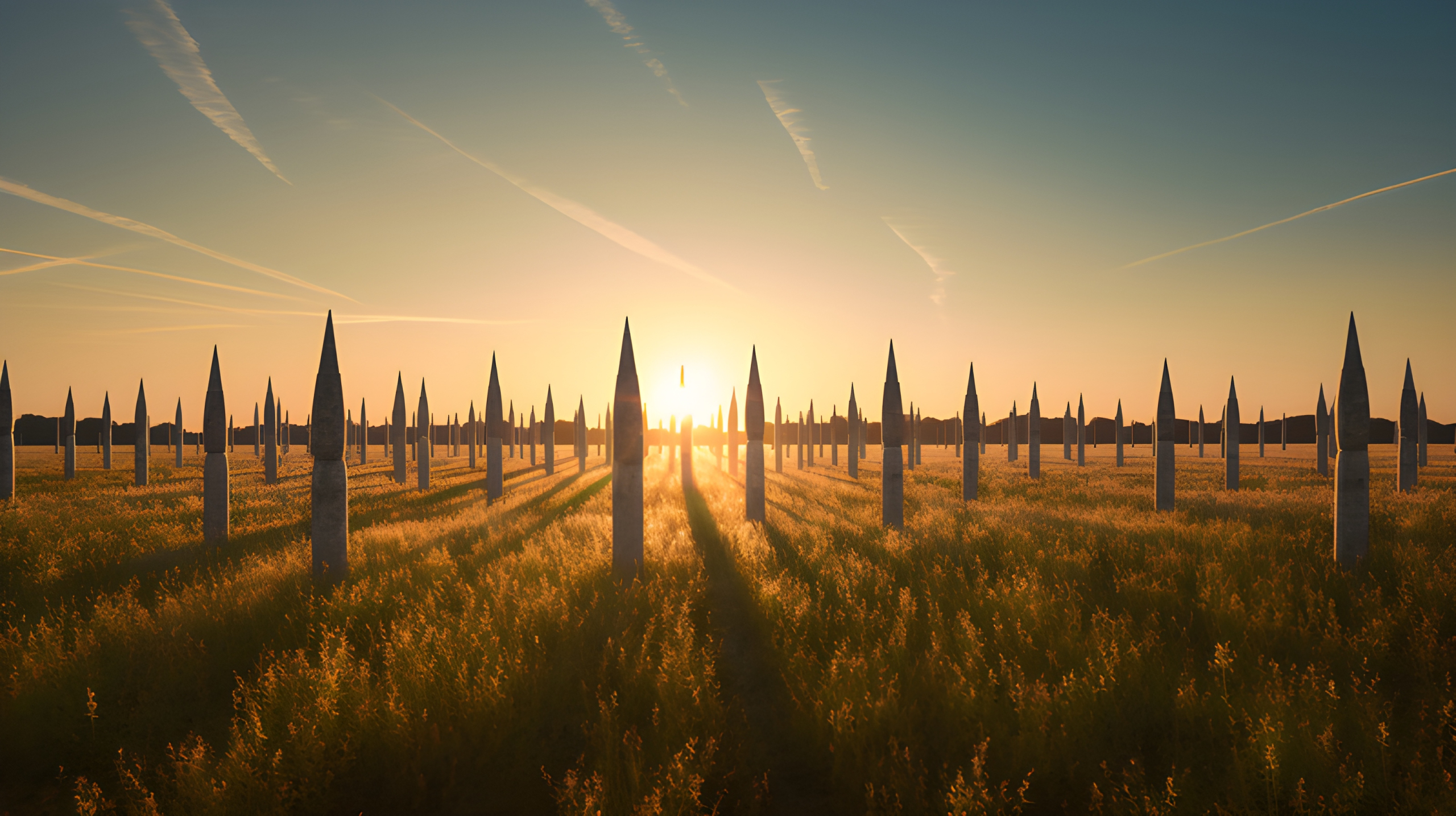 Field Roktation A field of rockets - Impossible Images - Unique stock images for ...