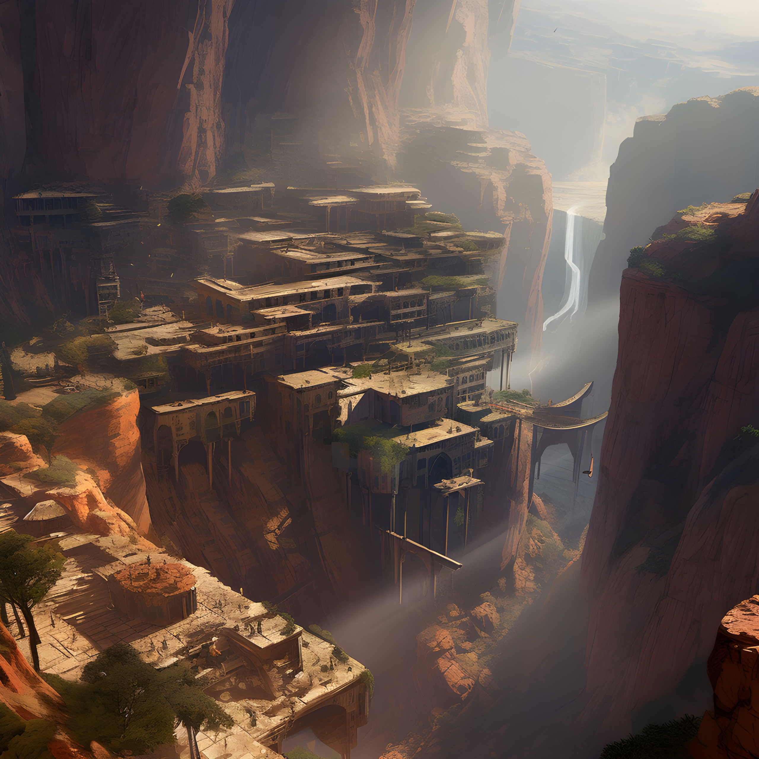 An ancient city built into the side of a massive canyon. - Impossible ...
