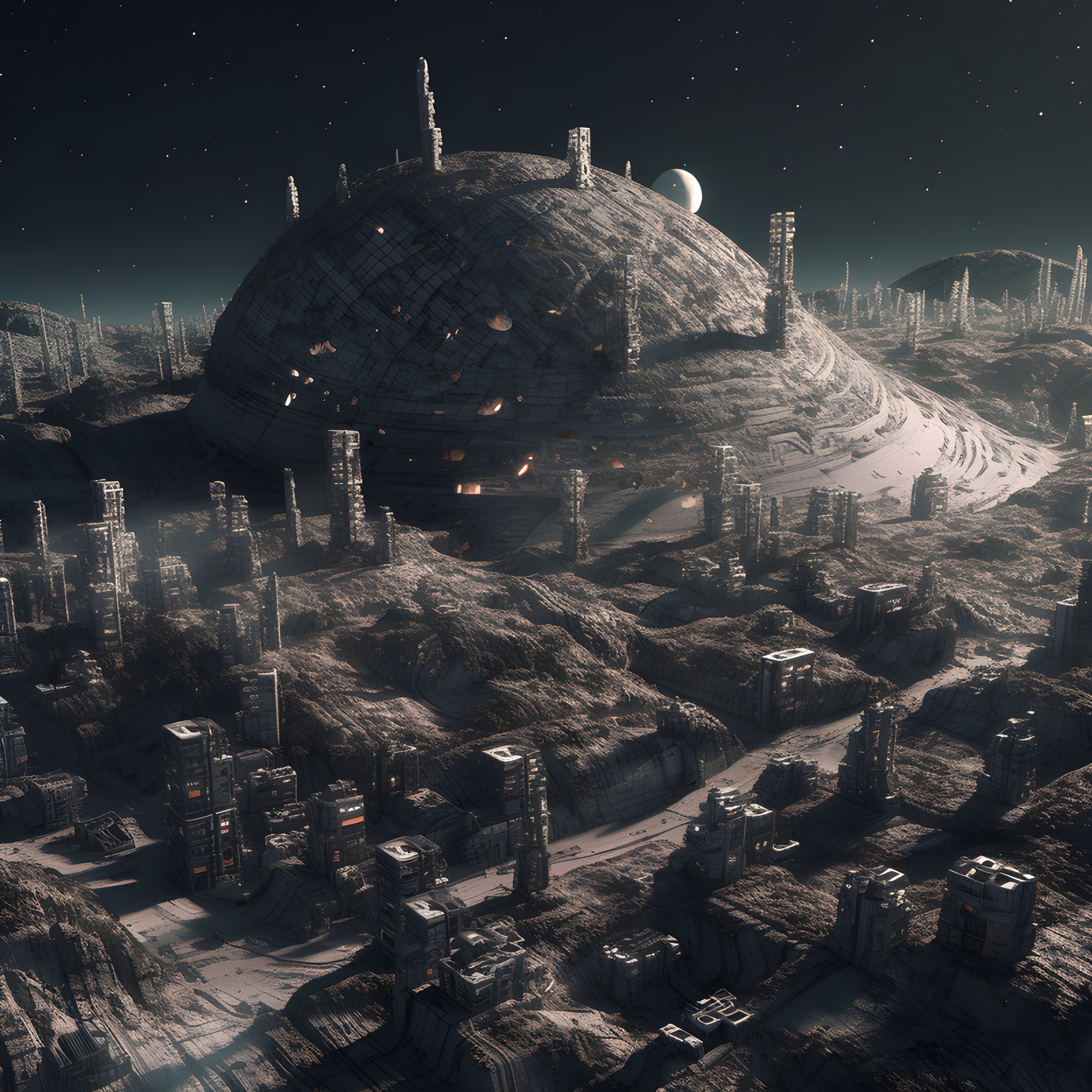 A City Built on an Asteroid in the Future. - Impossible Images - Unique ...