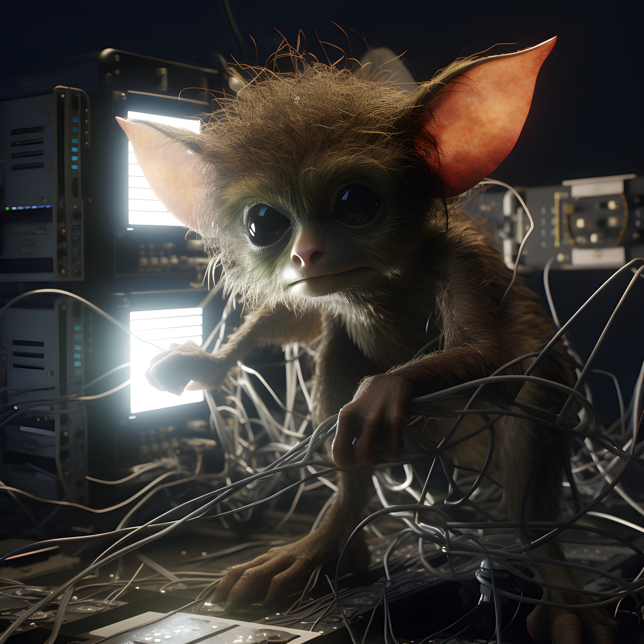 Computer Creature Creatures destroying a computer network - Impossible Images - Unique ...