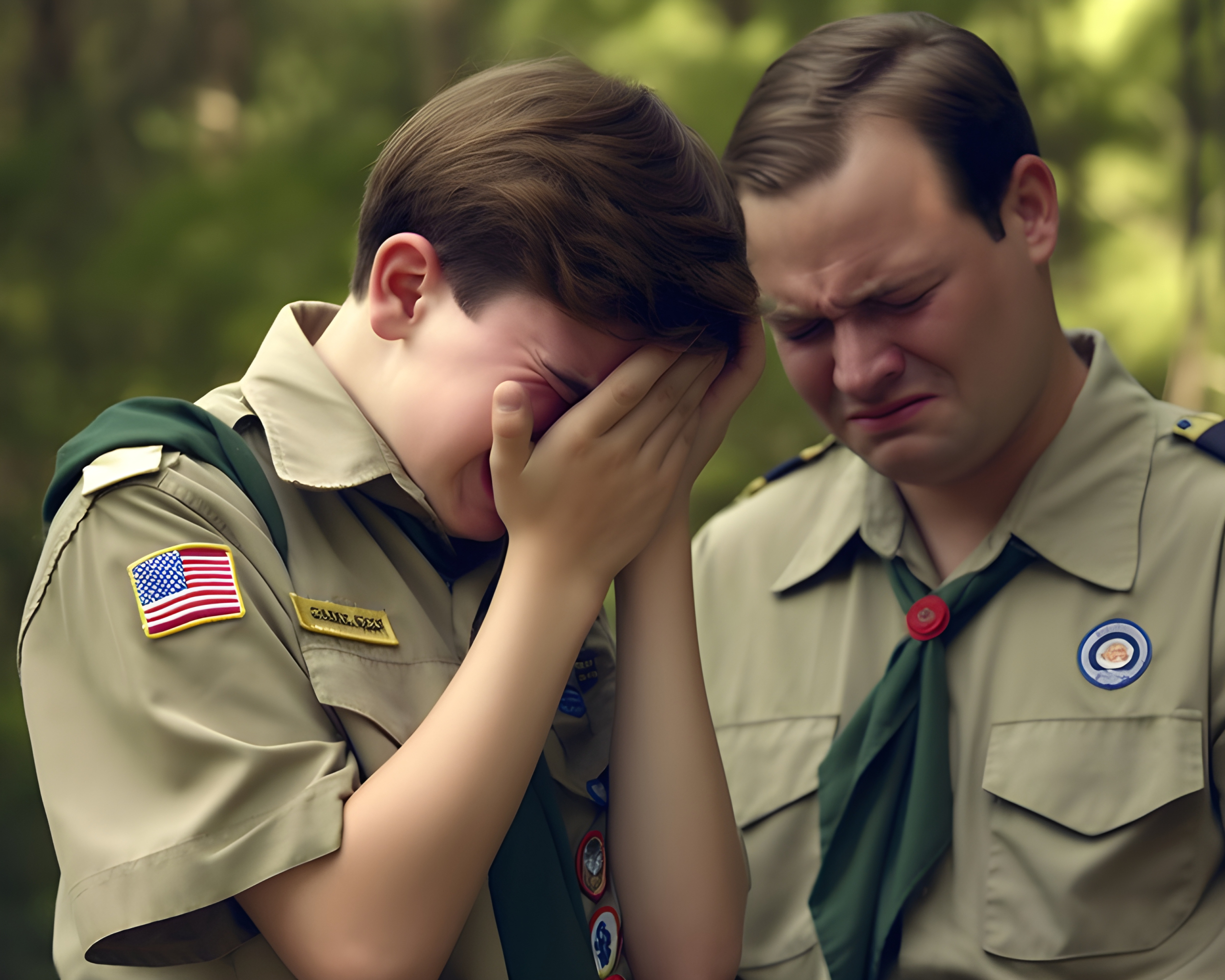 A boy scout and Scout Leader receiving some bad news - Impossible ...