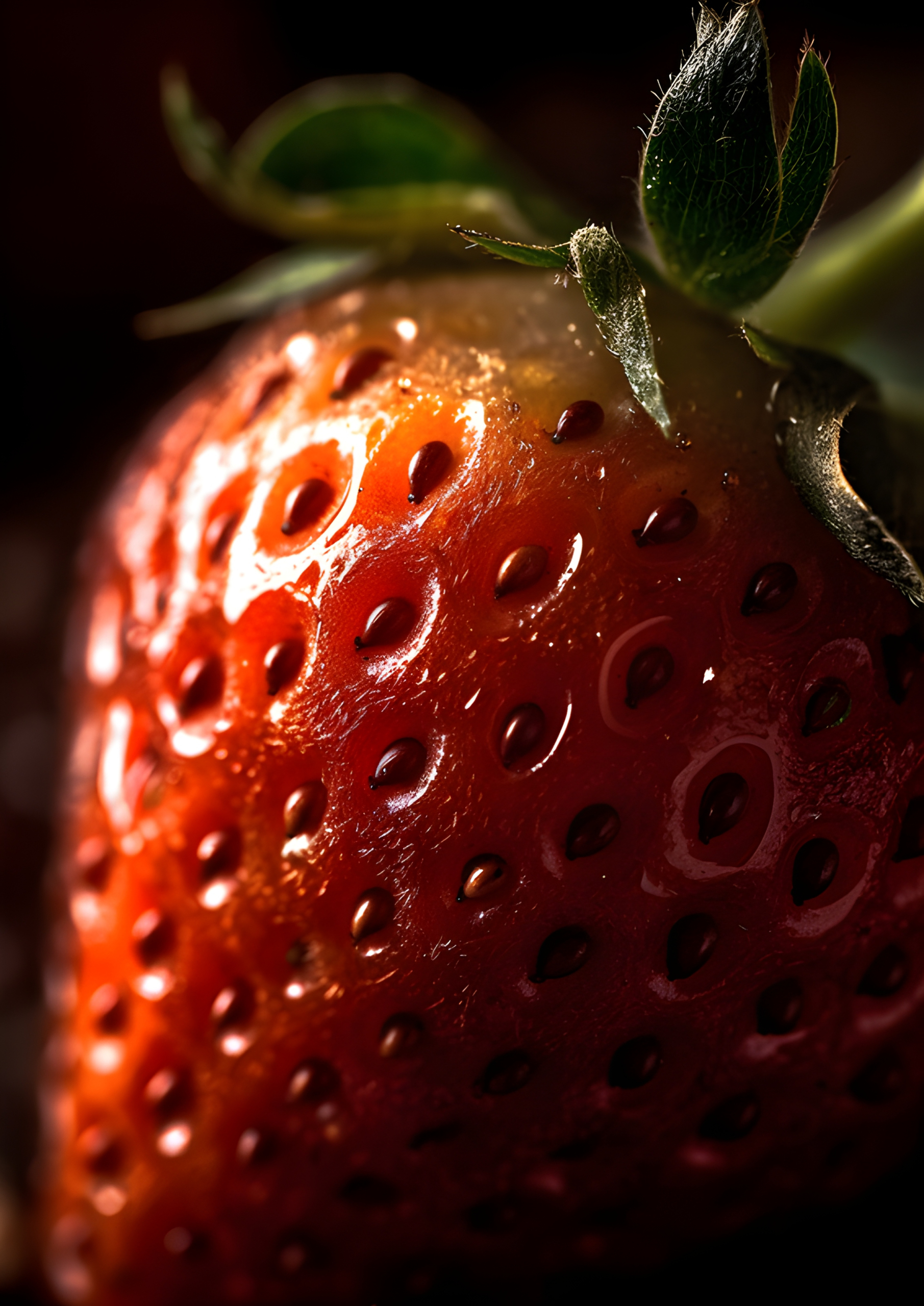 A Macro photo of a Strawberry - Impossible Images - Unique stock images ...