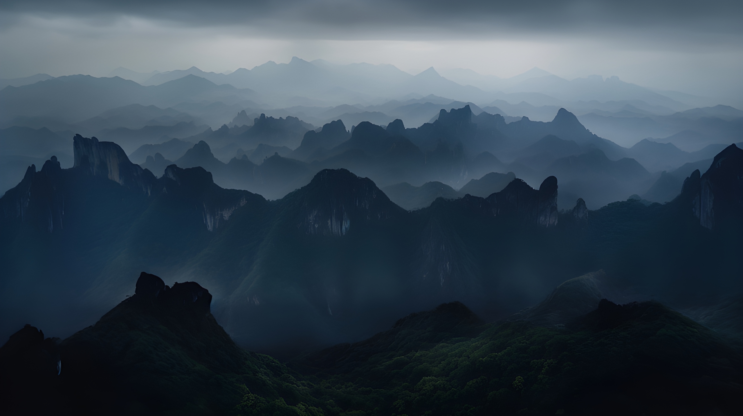 Dark Brooding Mountain Range