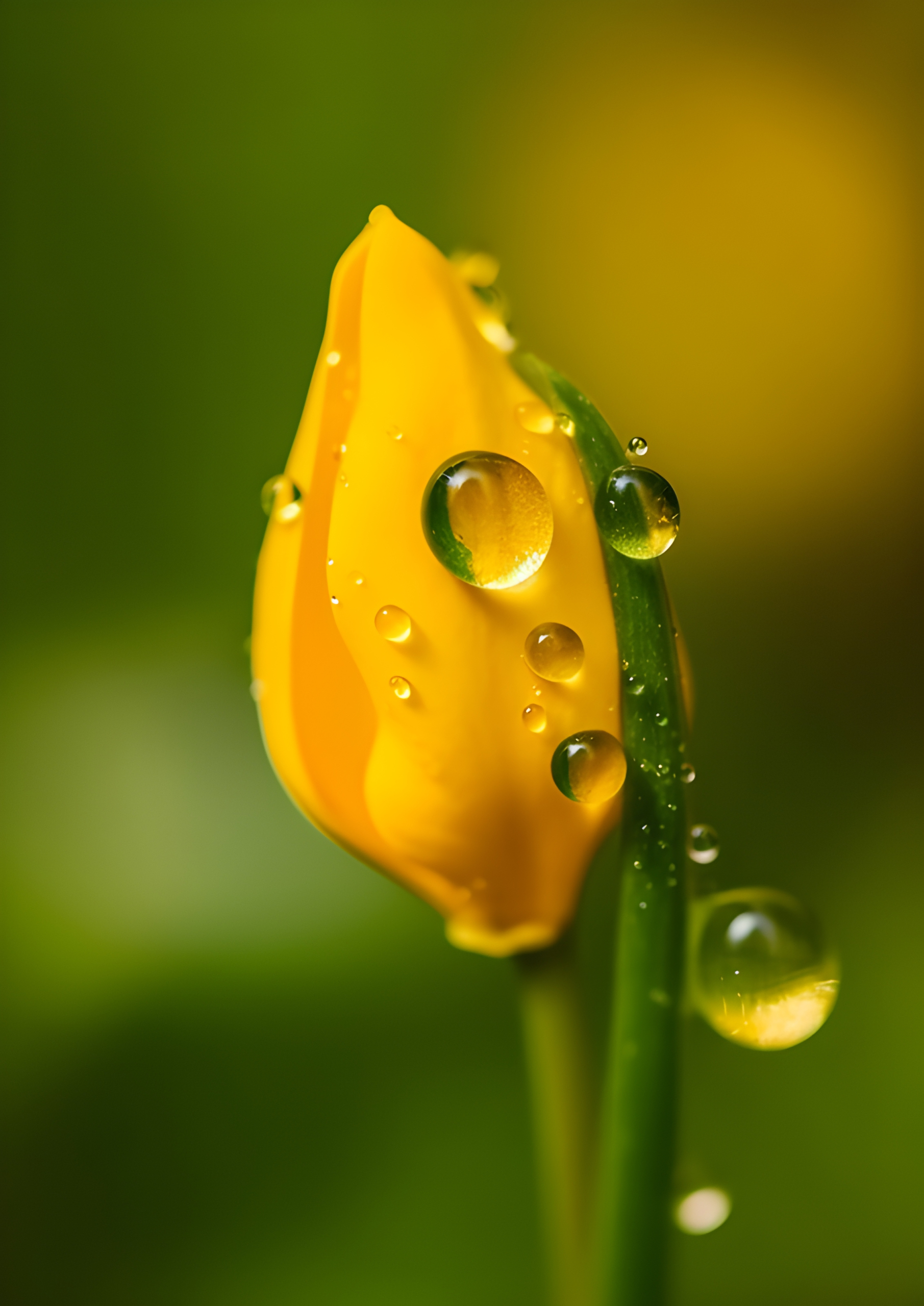 Raindrops on a Tint Flower