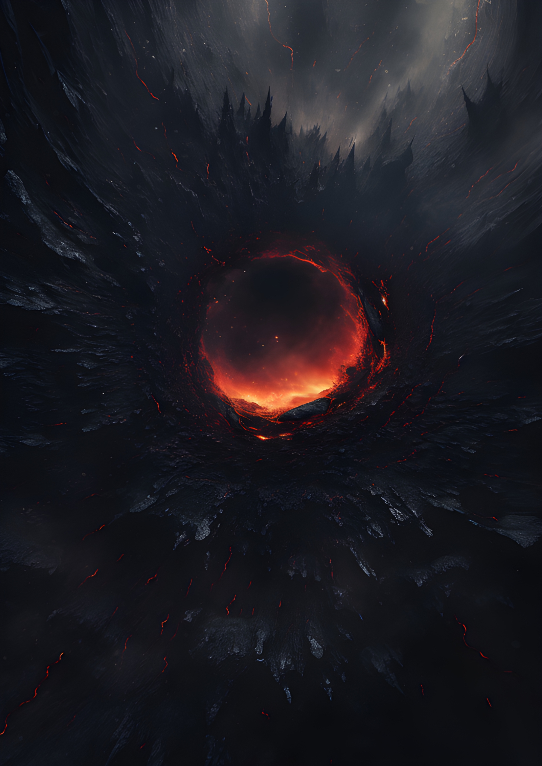 Fiery black hole