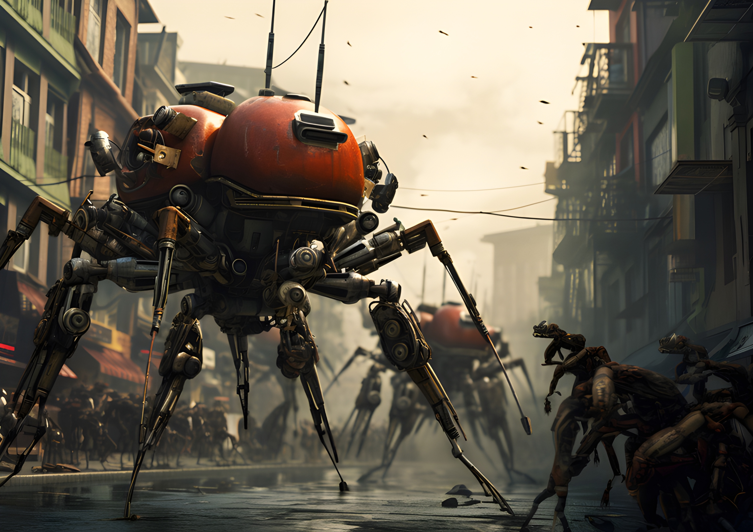 Ant robot on a street