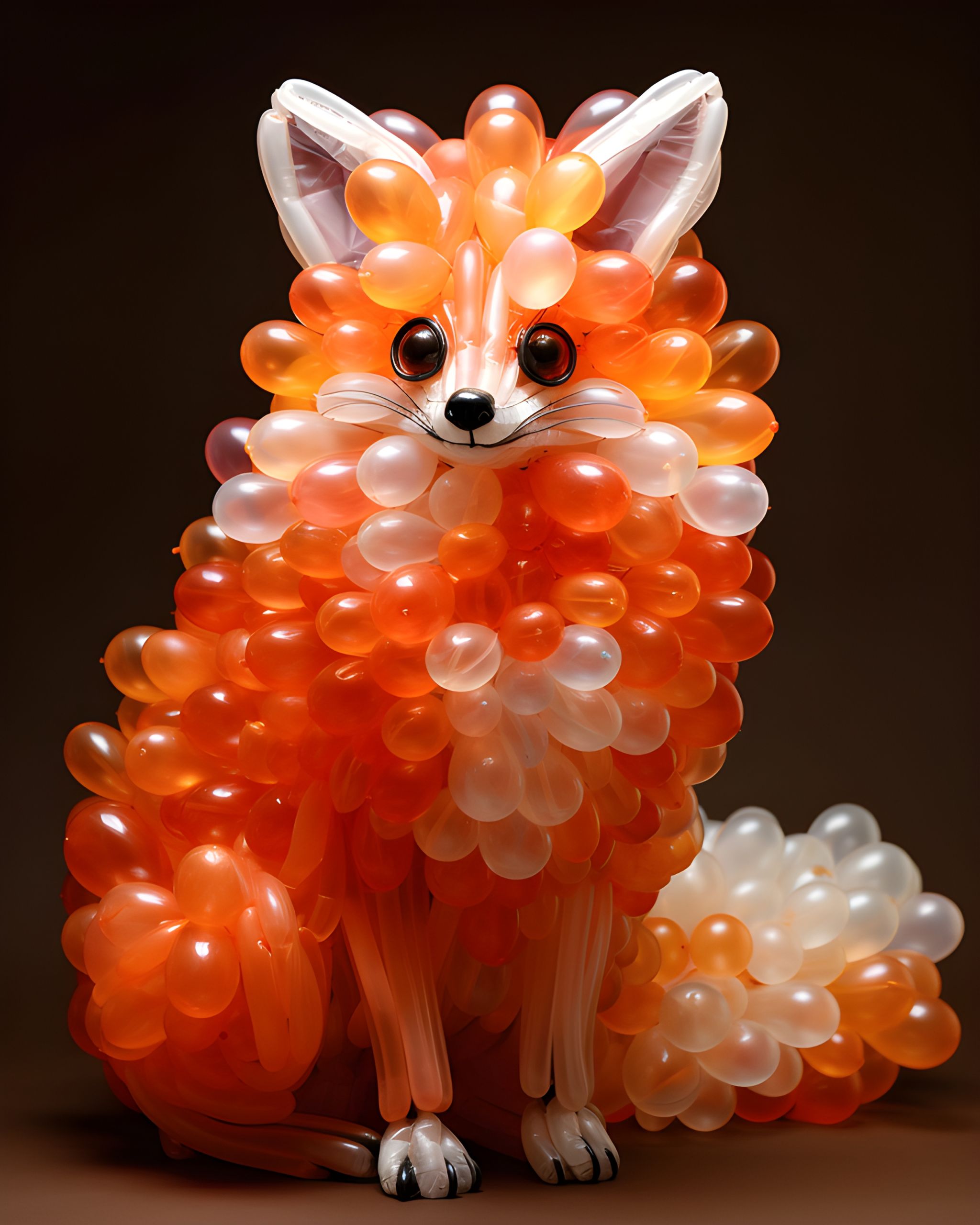 A fox made out of balloons