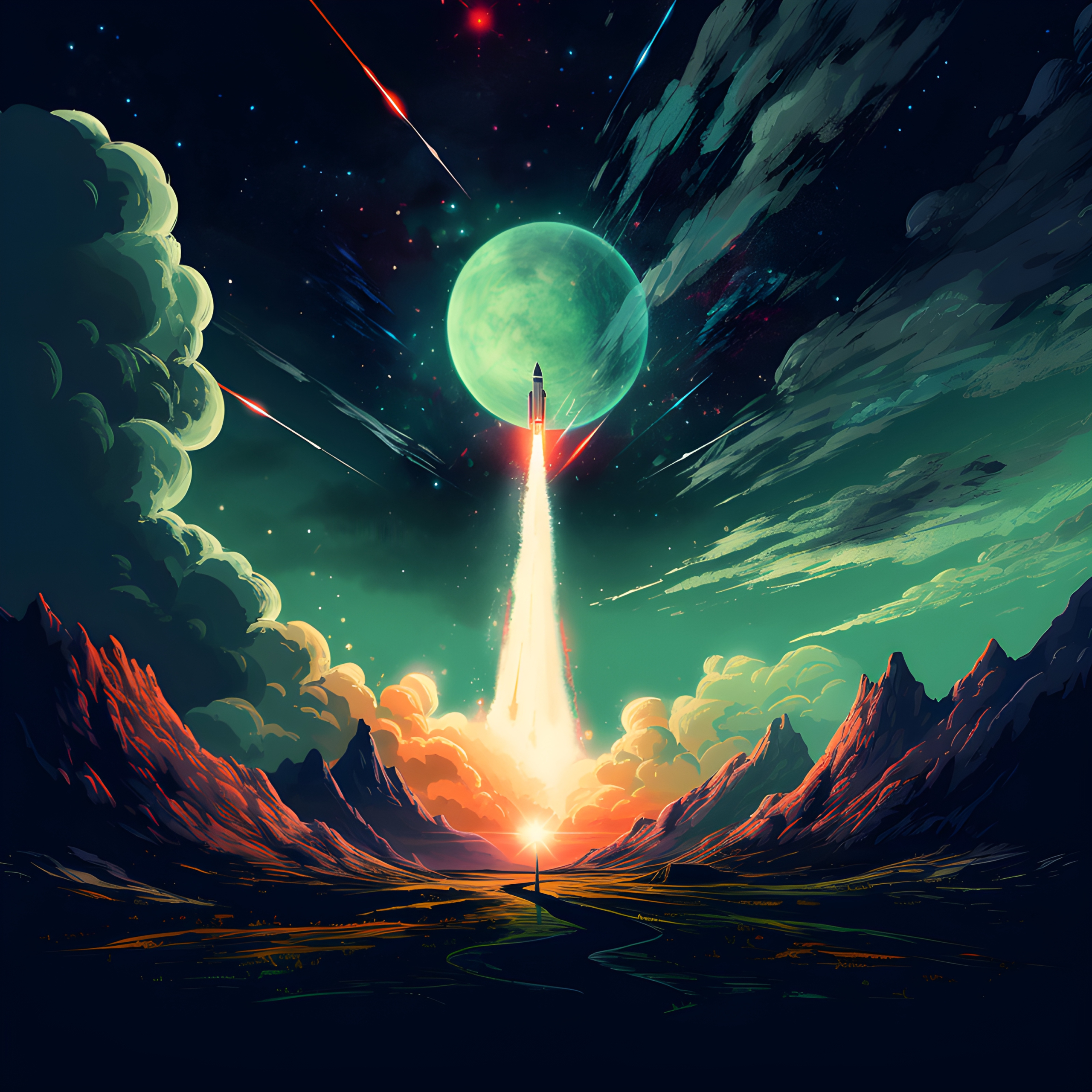 Rocket Going Up
