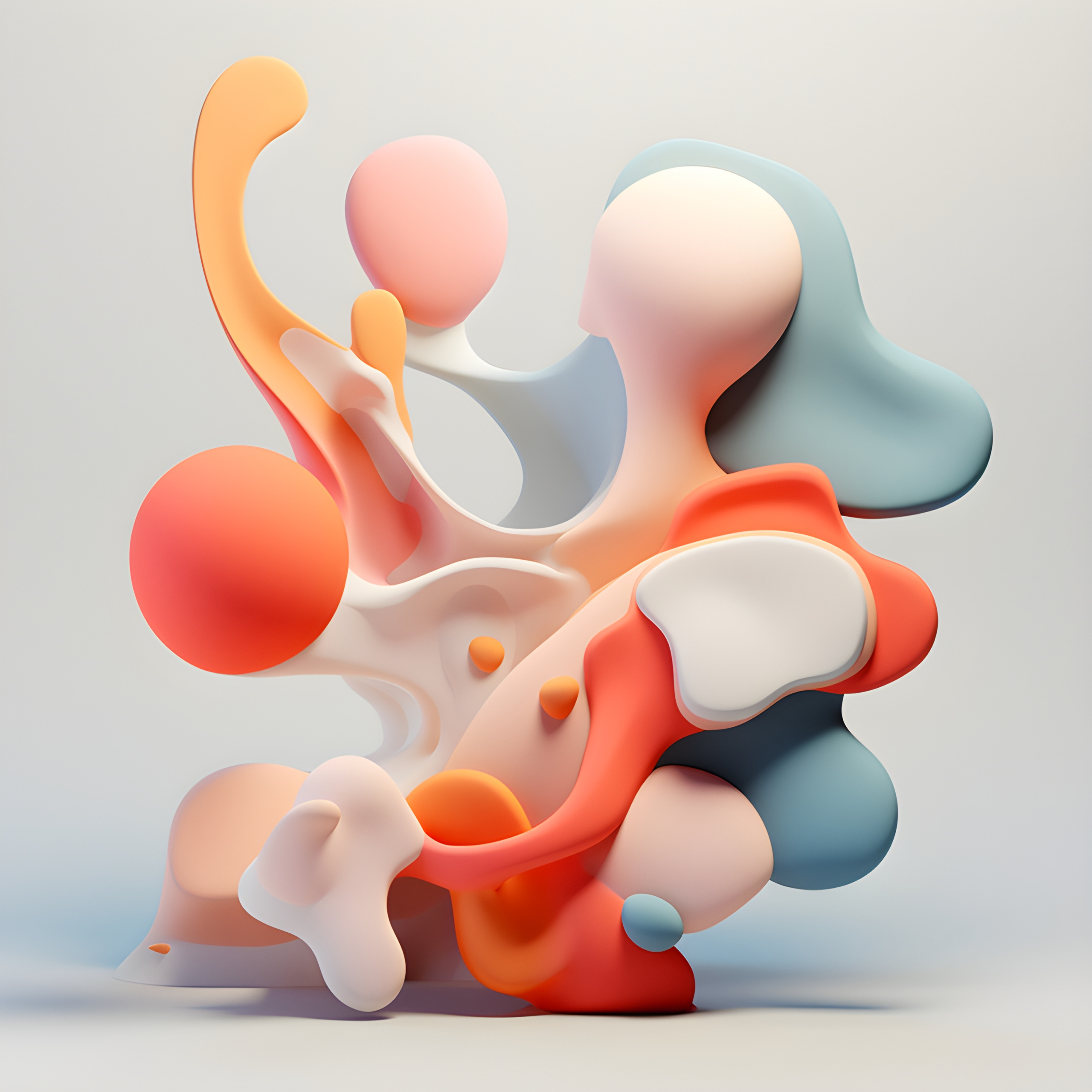 Pastel organic render