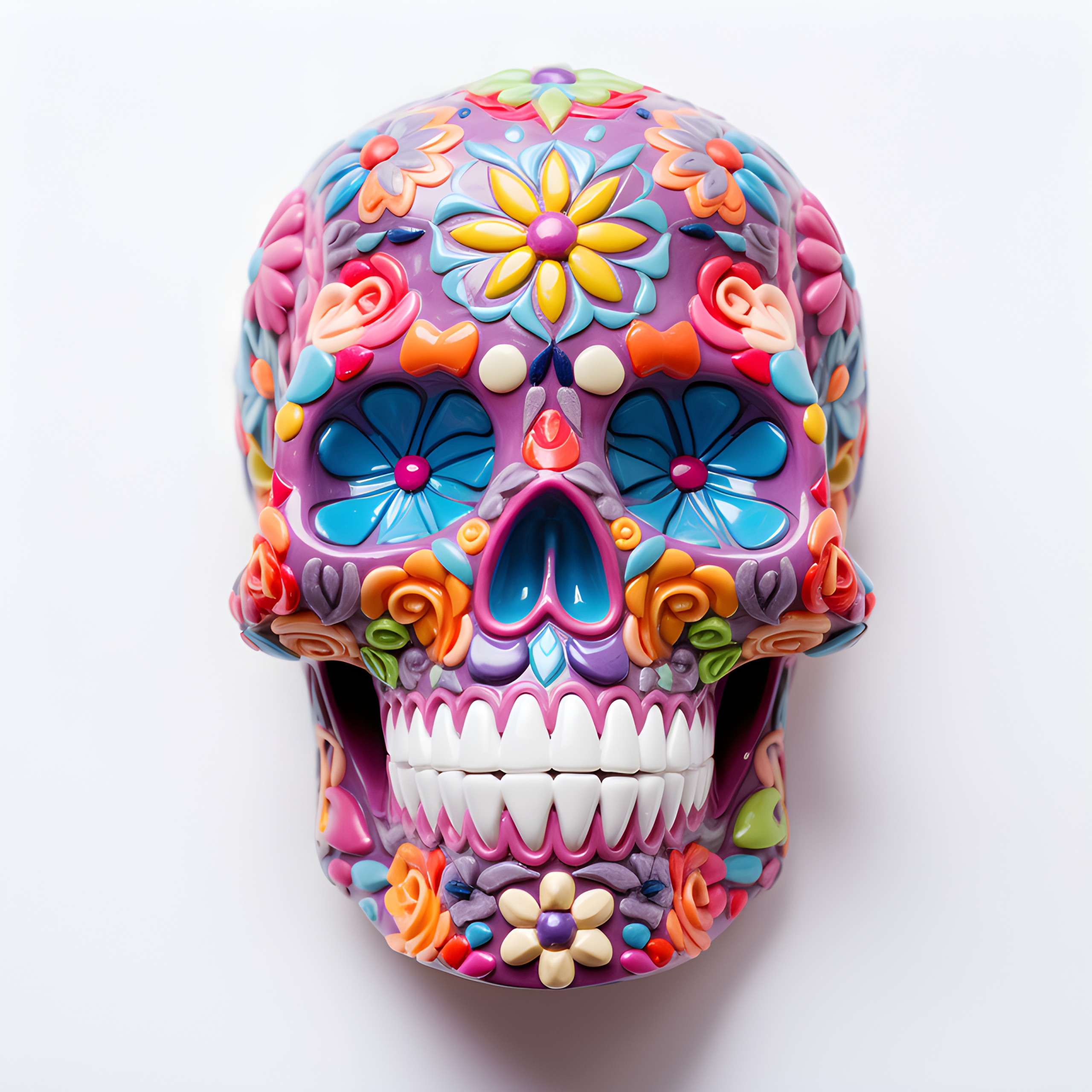 Candy skull on white background