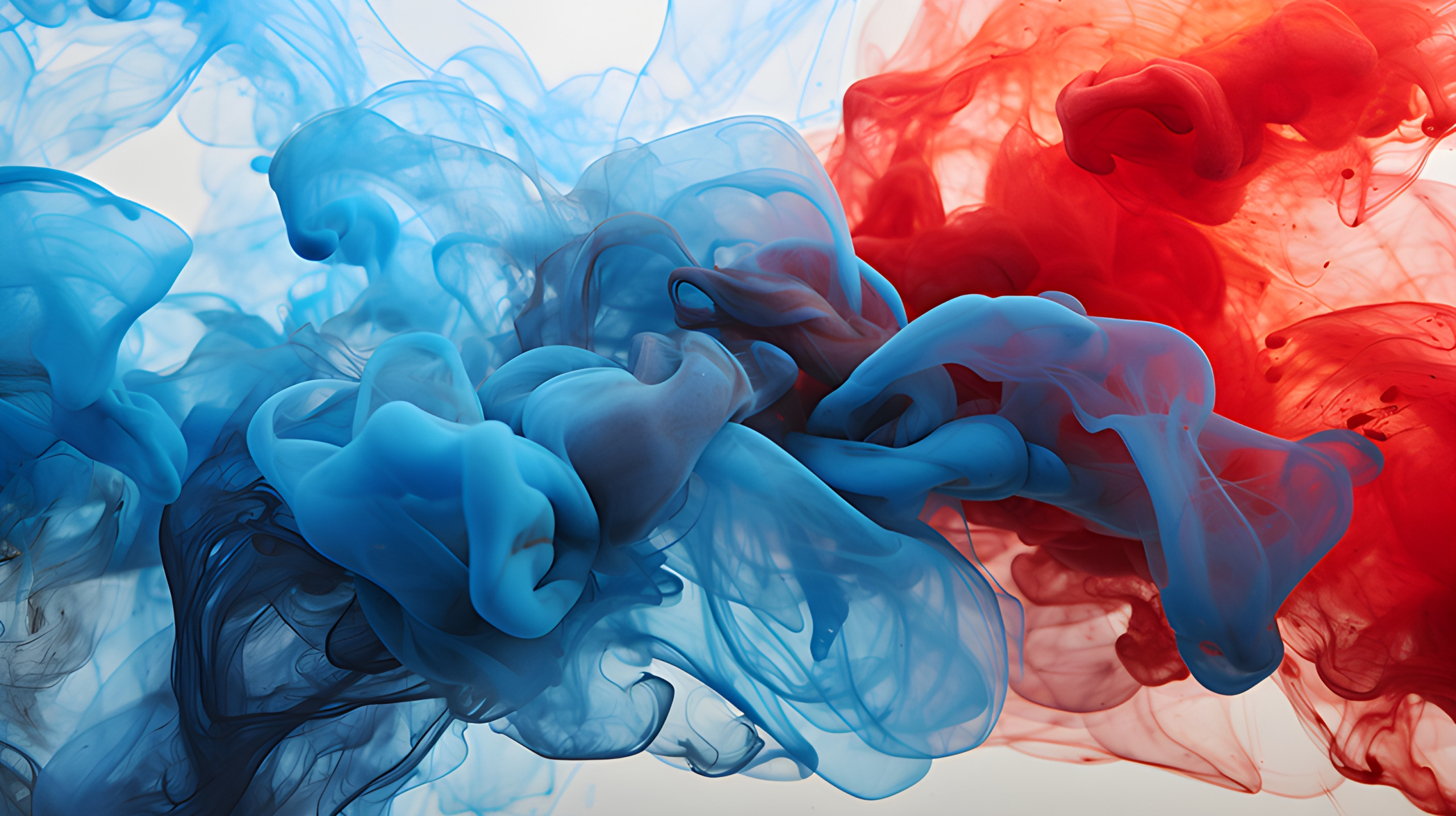 Red and blue smoke abstraction