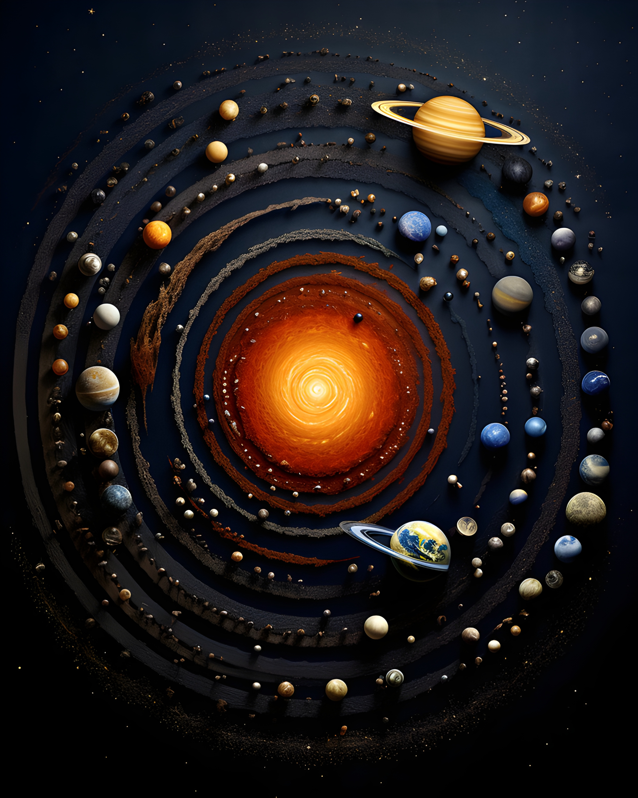 Solar system knolling