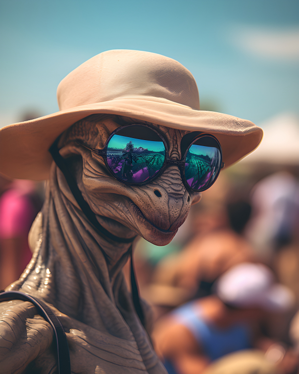 Alien at a festival - Impossible Images - Unique stock images for ...