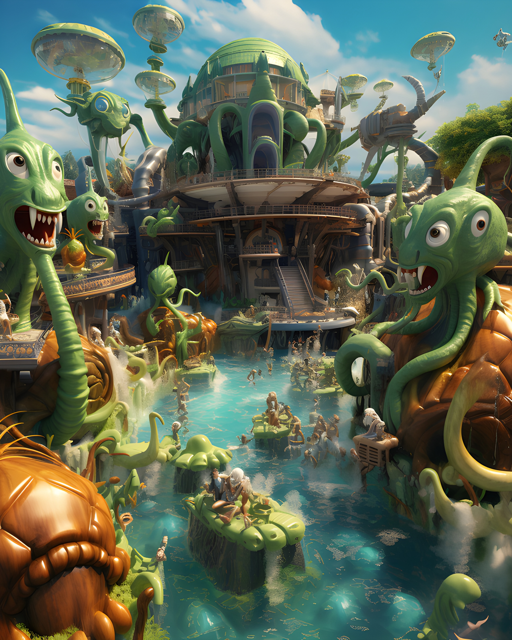 Alien waterpark