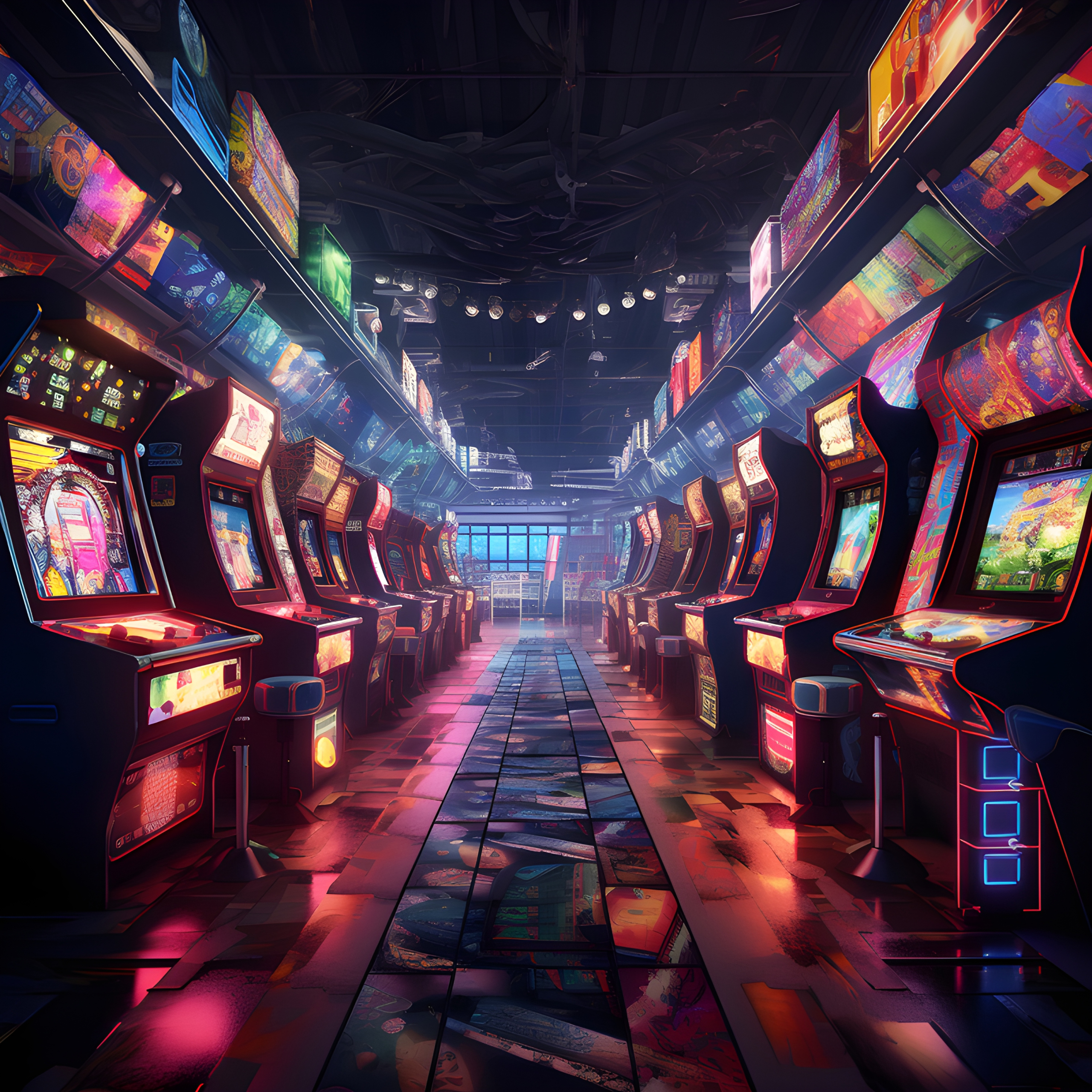 Retro 1980s arcade