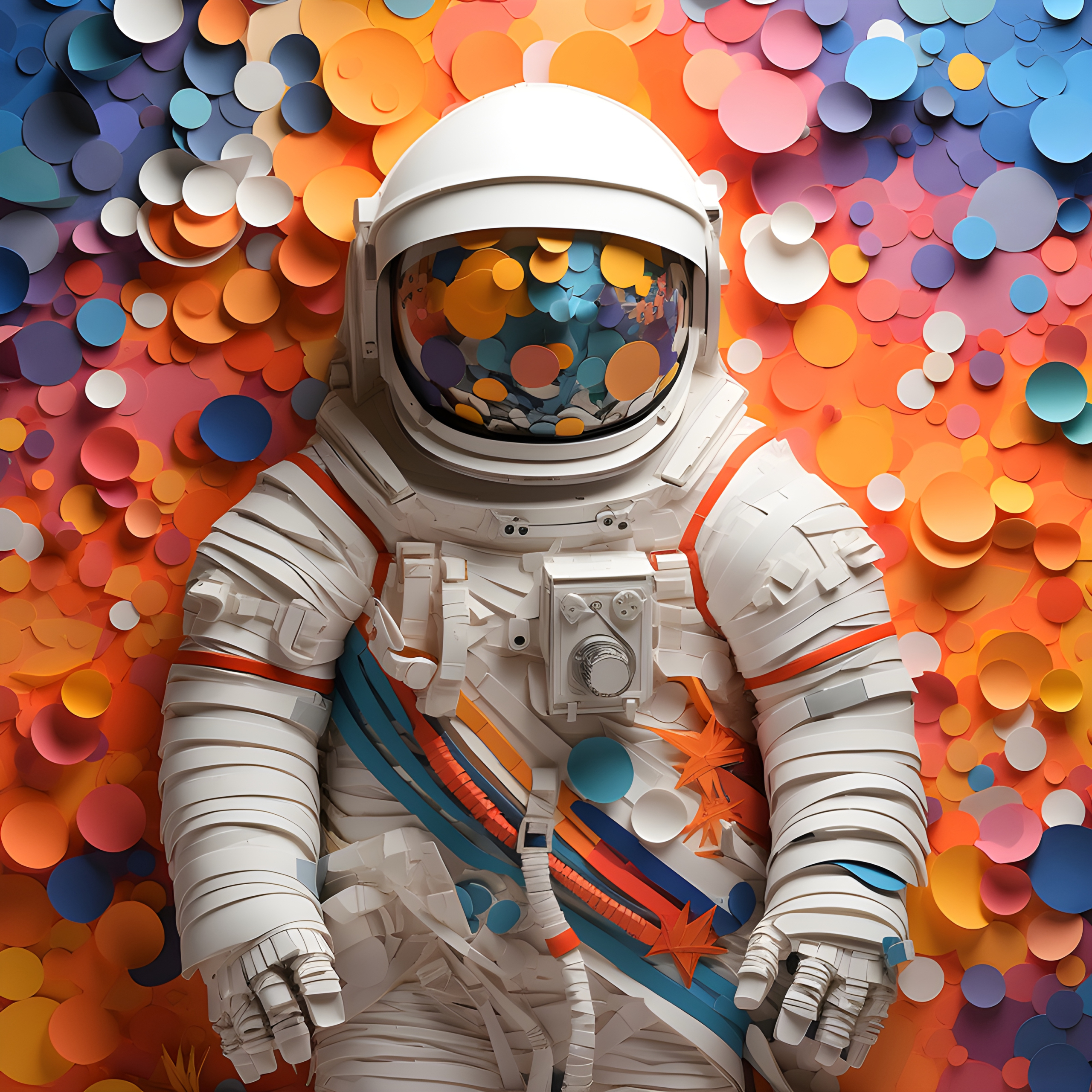 Layered Paper Astronaut