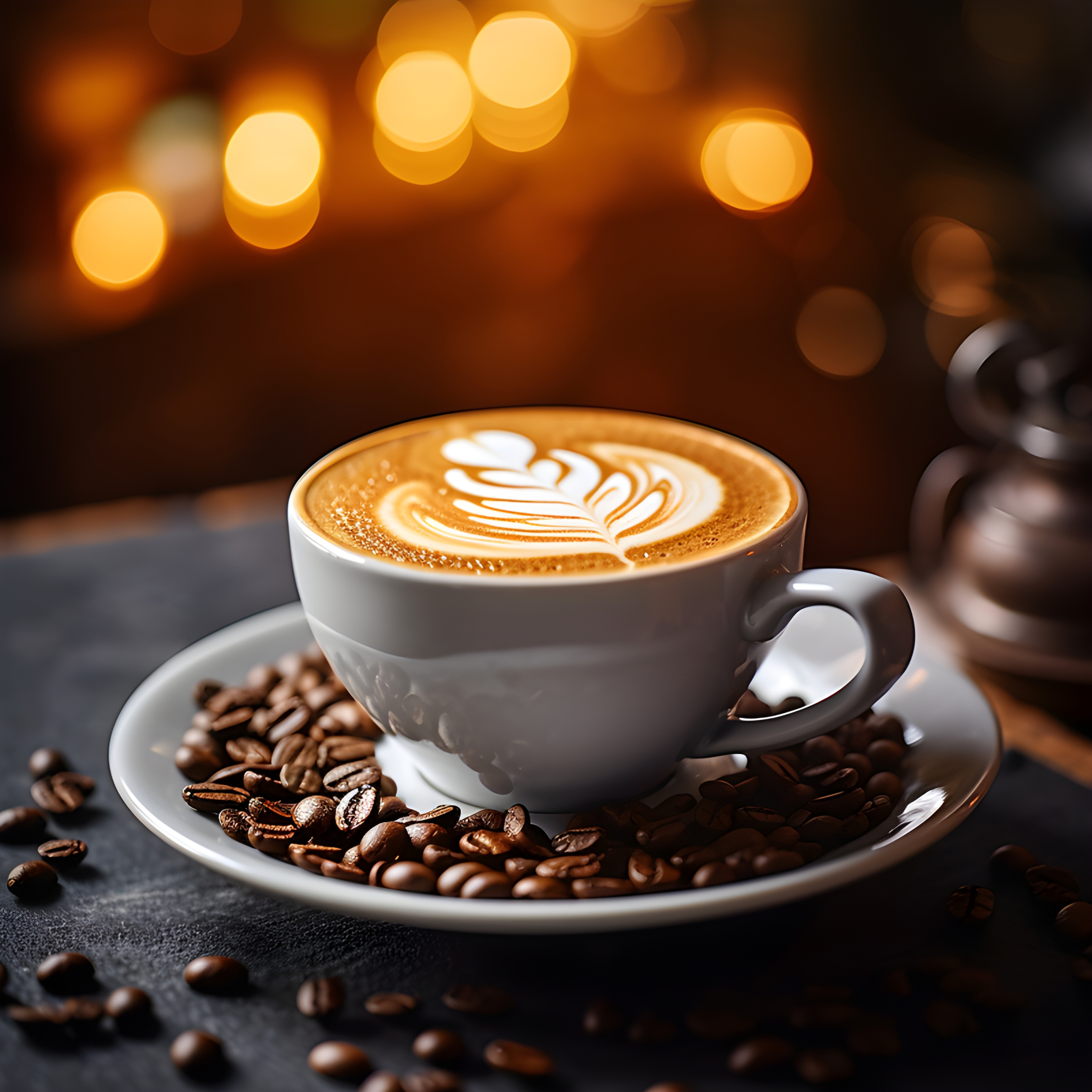 A beautiful cup of coffee