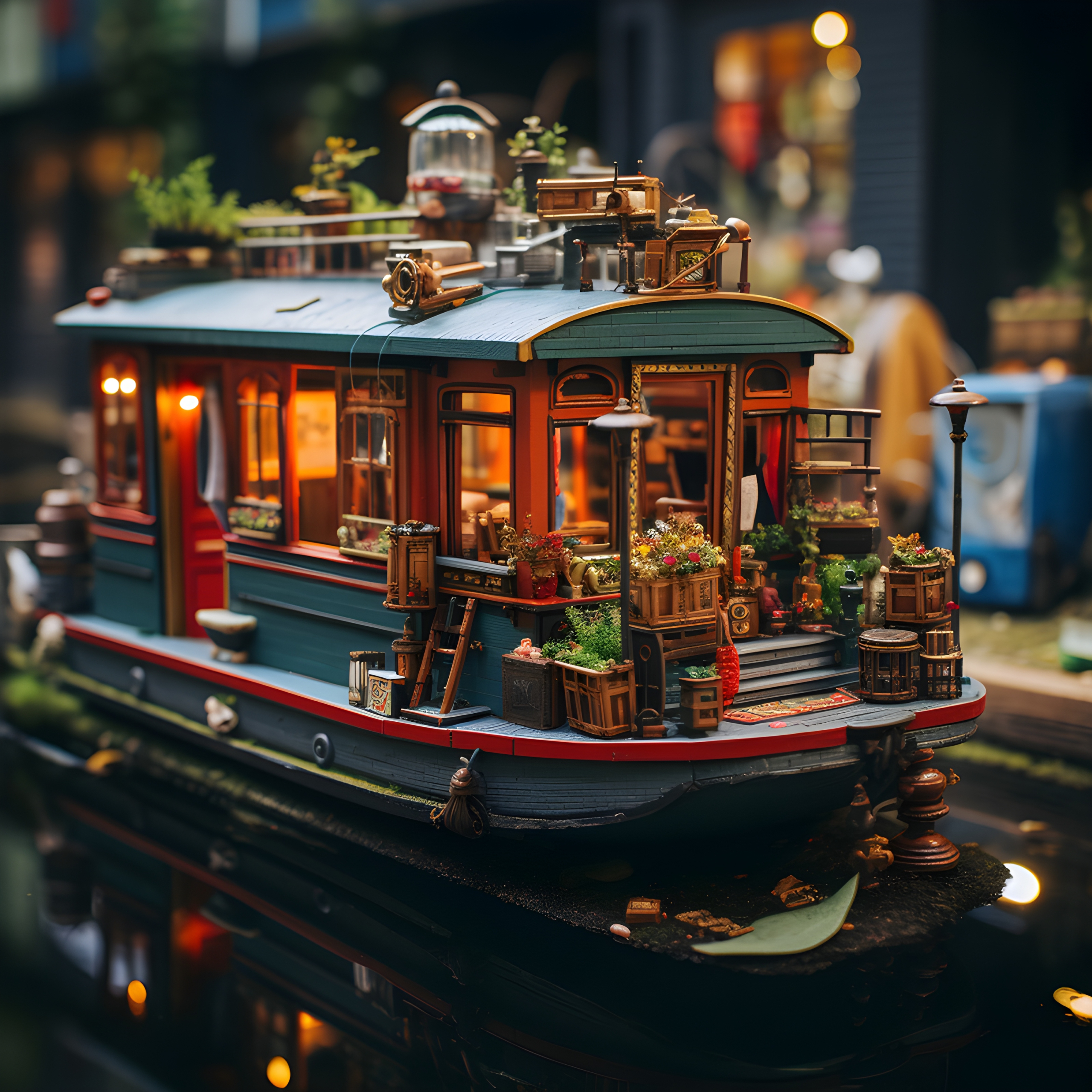 Tilt-Shift Narrowboat