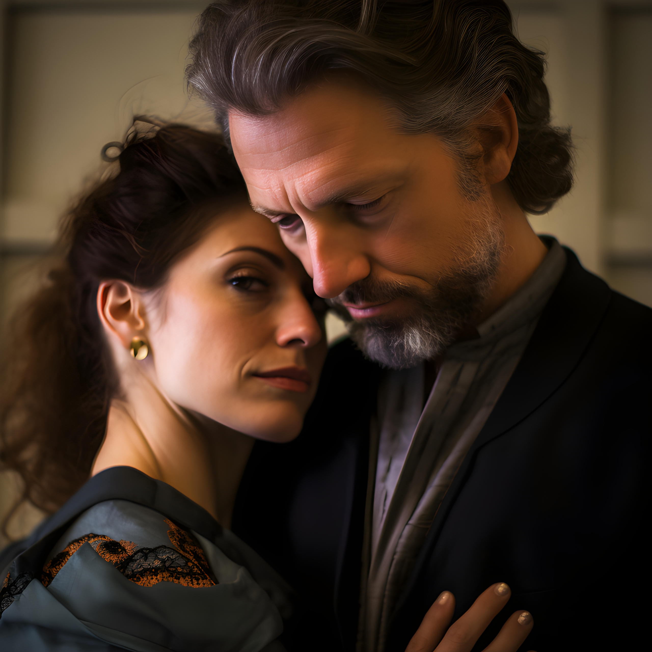 Portrait of a couple in love
