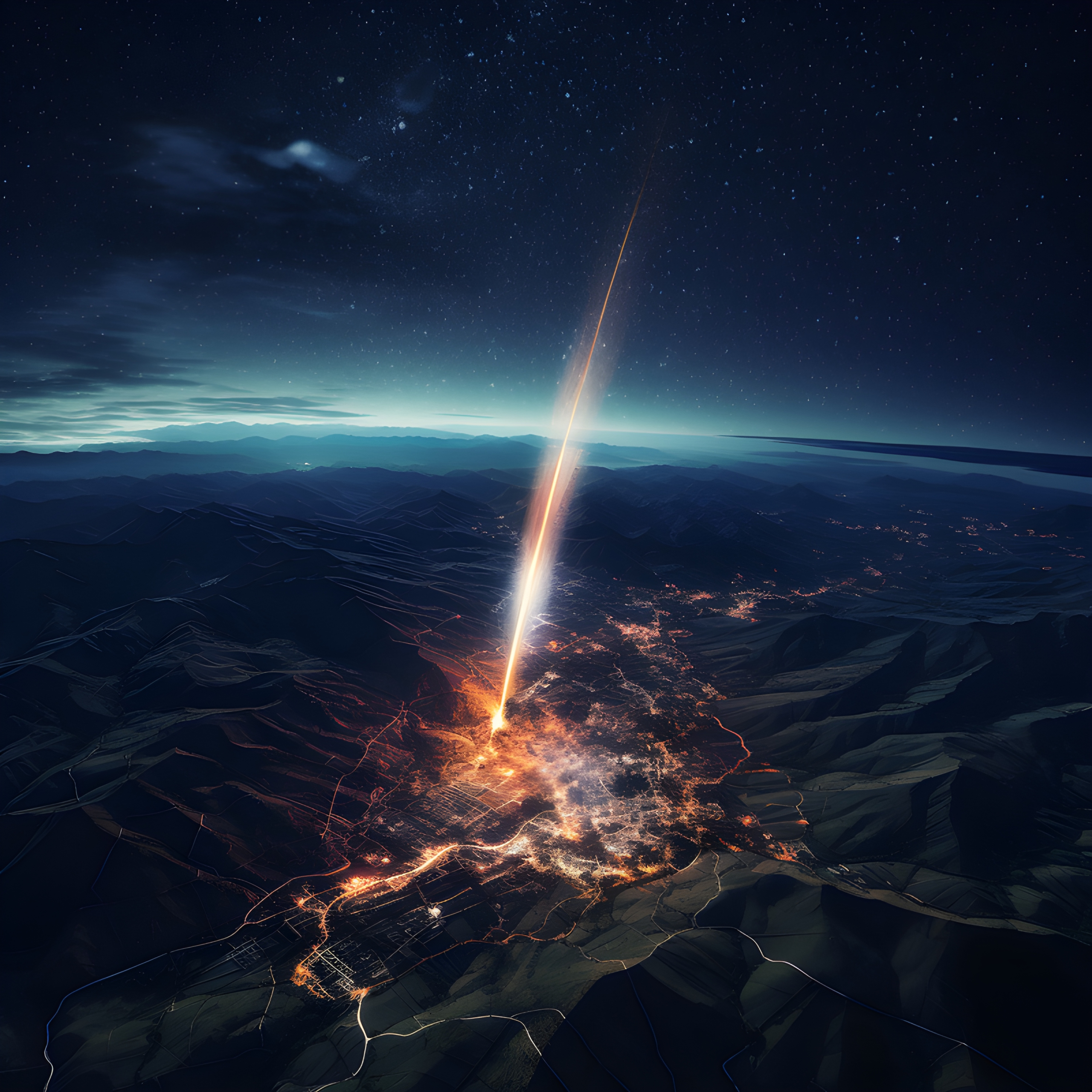 Asteroid Hitting a City