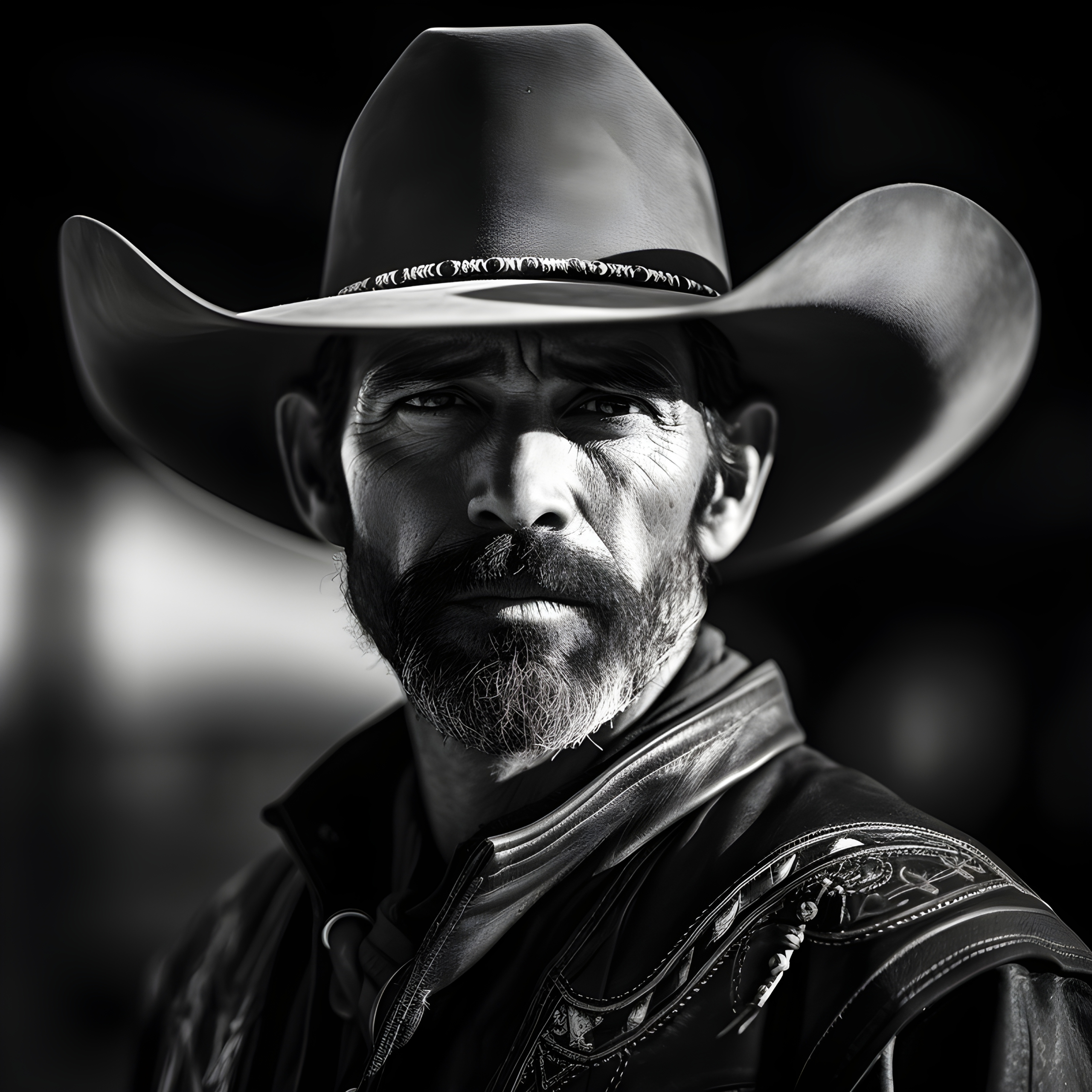 A portrait of a Mexican cowboy