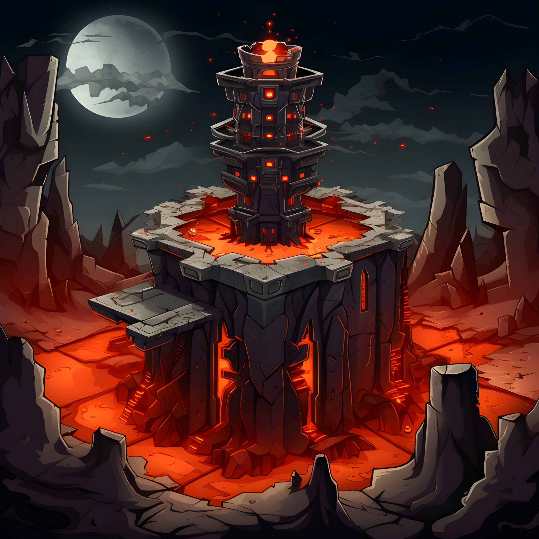 An illustration of a Lava tower - Impossible Images - Unique stock ...