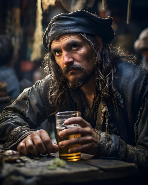 Dark Heaven Legends: Drunken Pirate - 25mm Heroic Scale Fantasy Miniature Figure, Unpainted & Unassembled - View #9