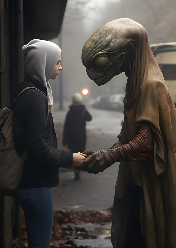 Aliens and humans integrating - Impossible Images - Unique stock images ...