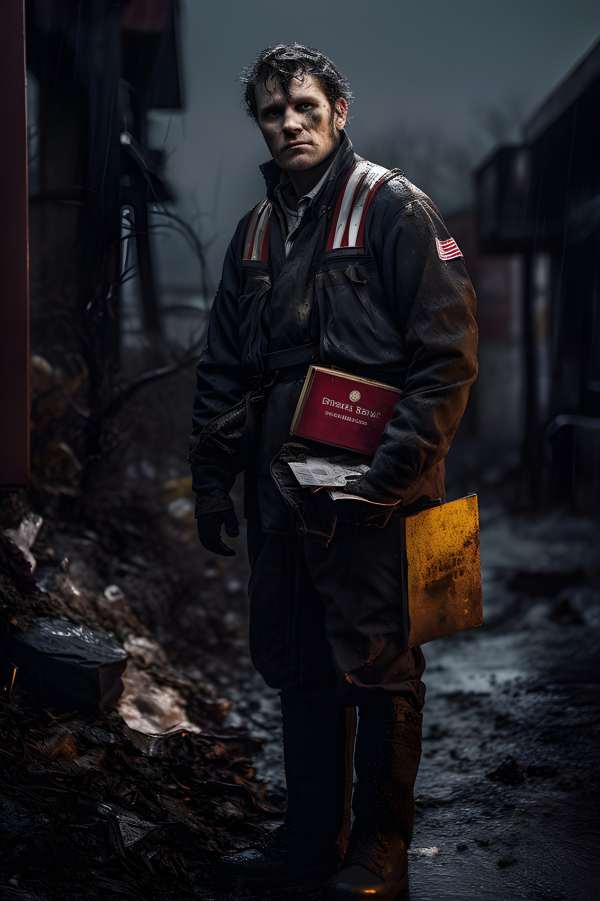 Post apocalyptic postman - Impossible Images - Unique stock images