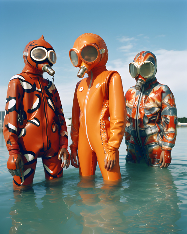 Fashion Designer Scuba Gear Impossible Images Unique stock images
