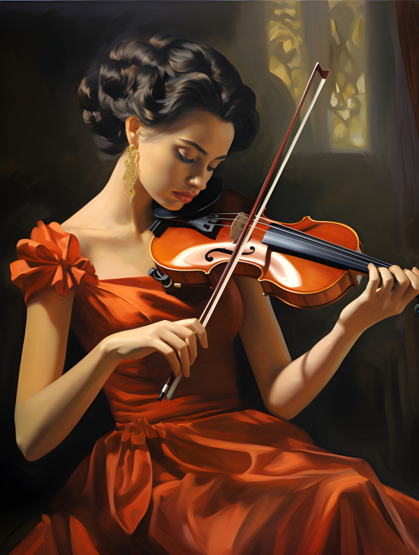Lady playing the violin - Impossible Images - Unique stock images for ...