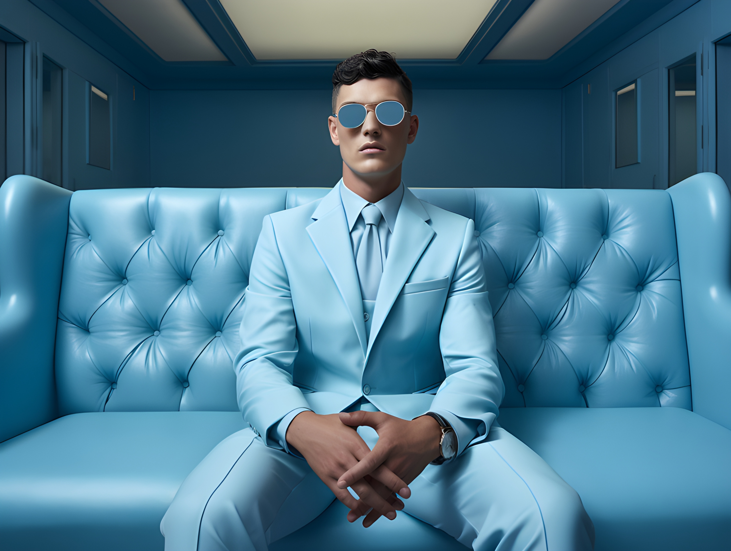 Man dressed all in blue - Impossible Images - Unique stock images for ...