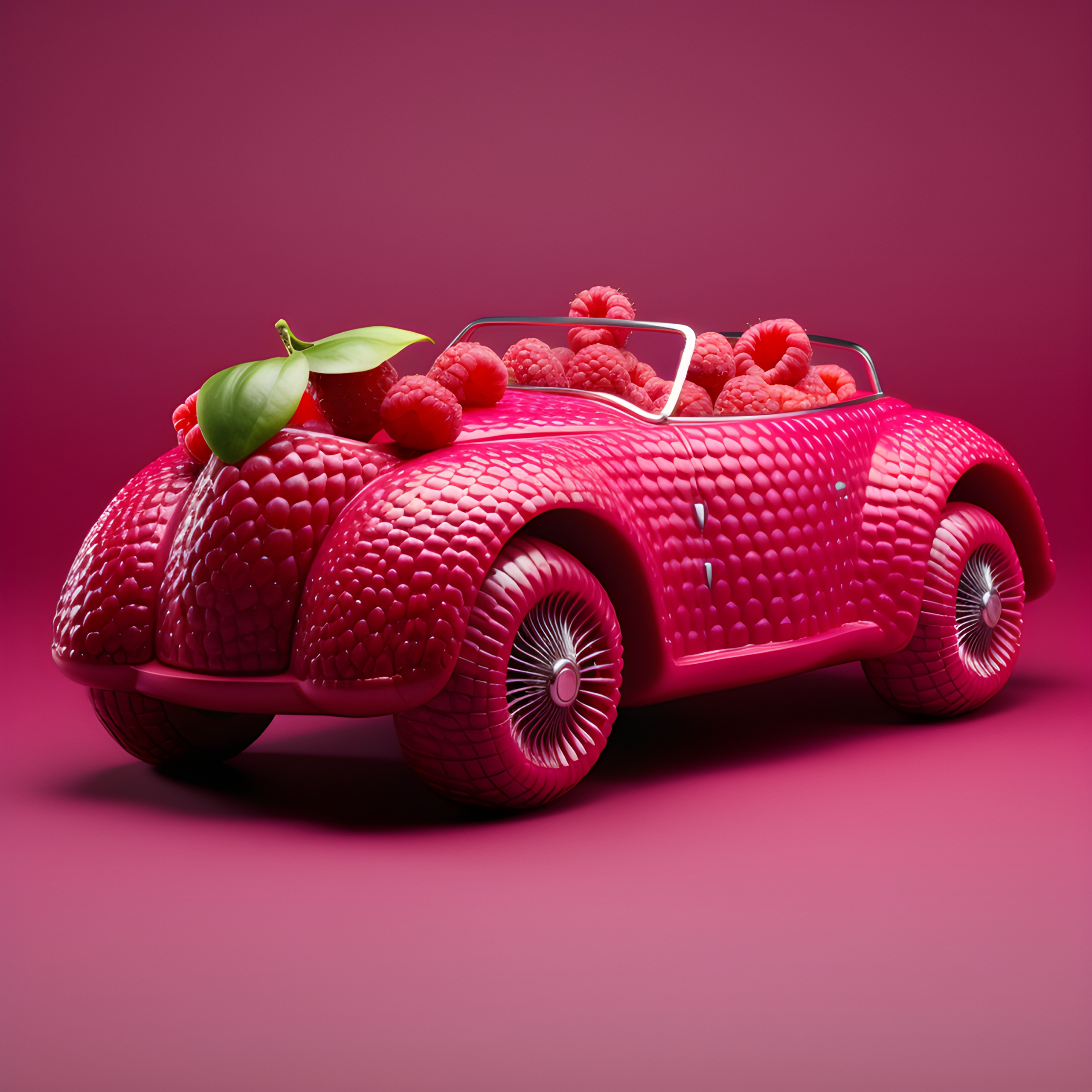 Illusion Raspberry Car Raspberry print car - Impossible Images - Unique stock images for ...