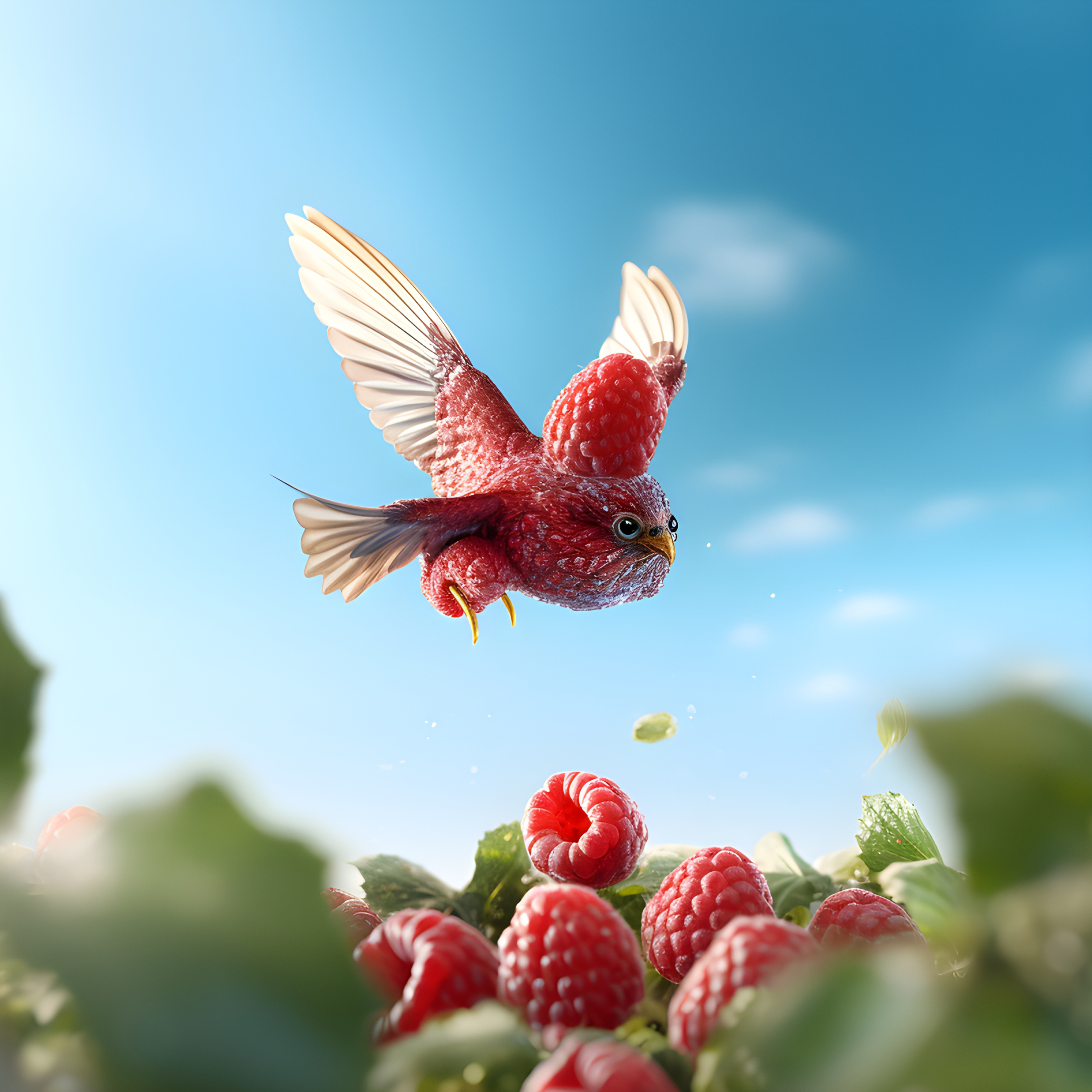 Flying raspberry - Impossible Images - Unique stock images for ...
