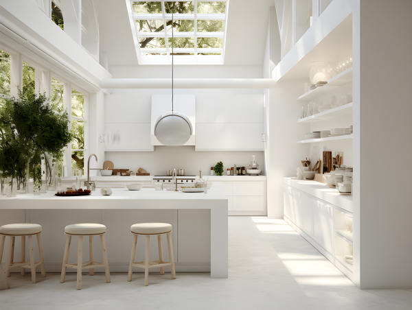 All white kitchen - Impossible Images - Unique stock images for