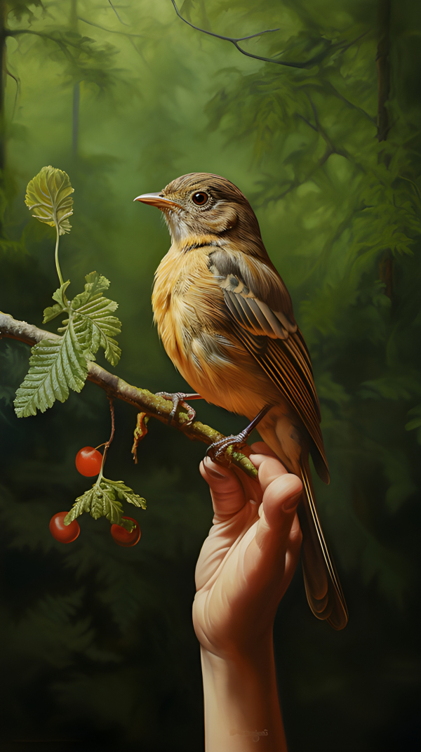 A bird in the hand is worth two in the bush - Impossible Images ...