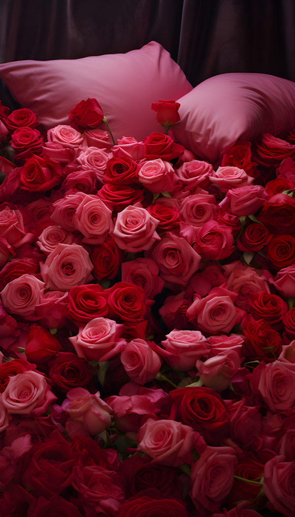 Bed of roses - Impossible Images - Unique stock images for commercial use.