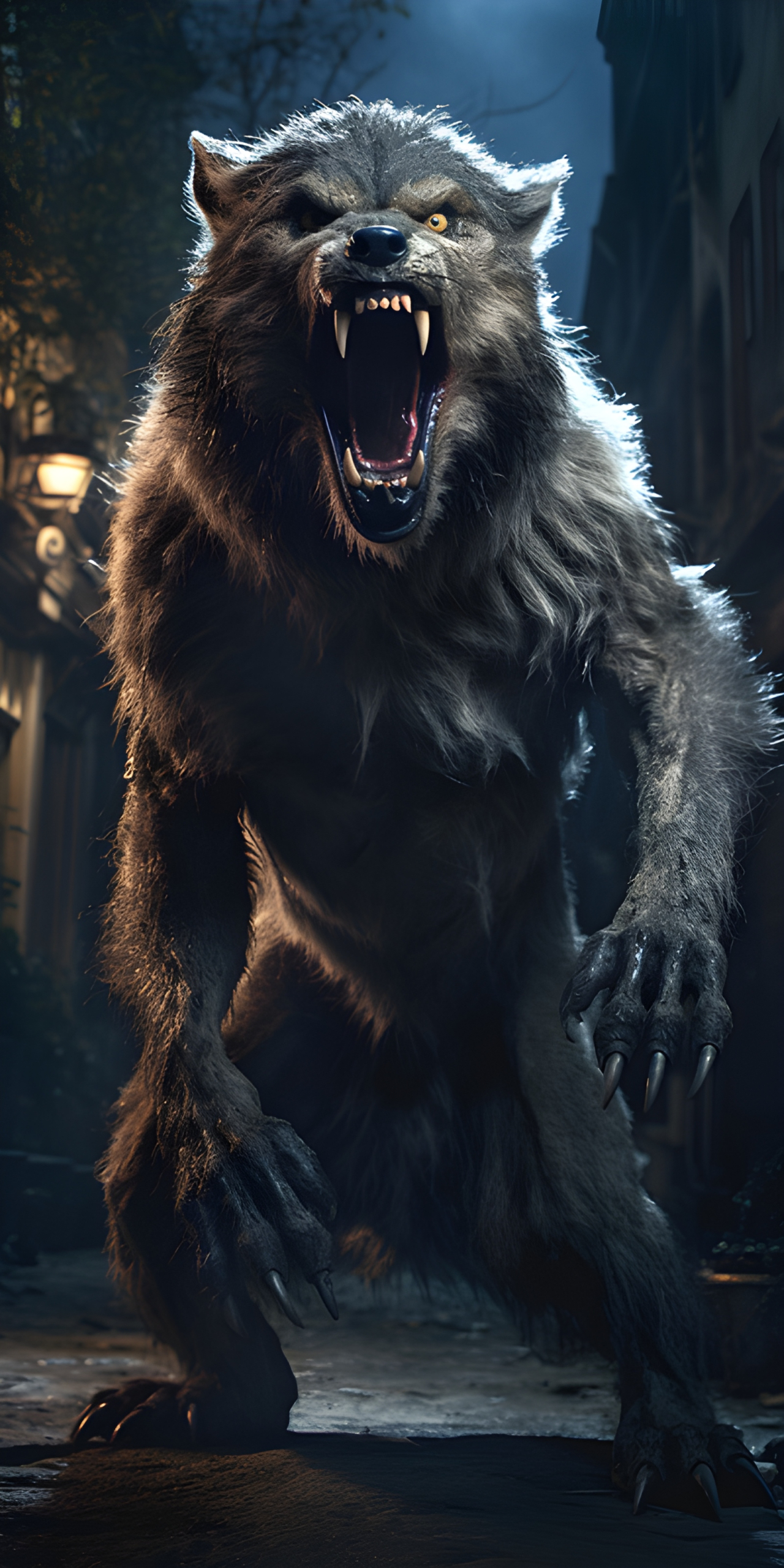 Halloween urban werewolf