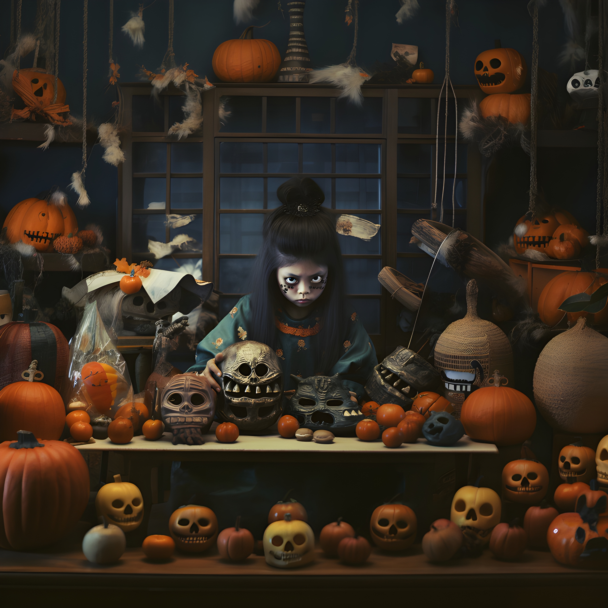 Kids at Halloween