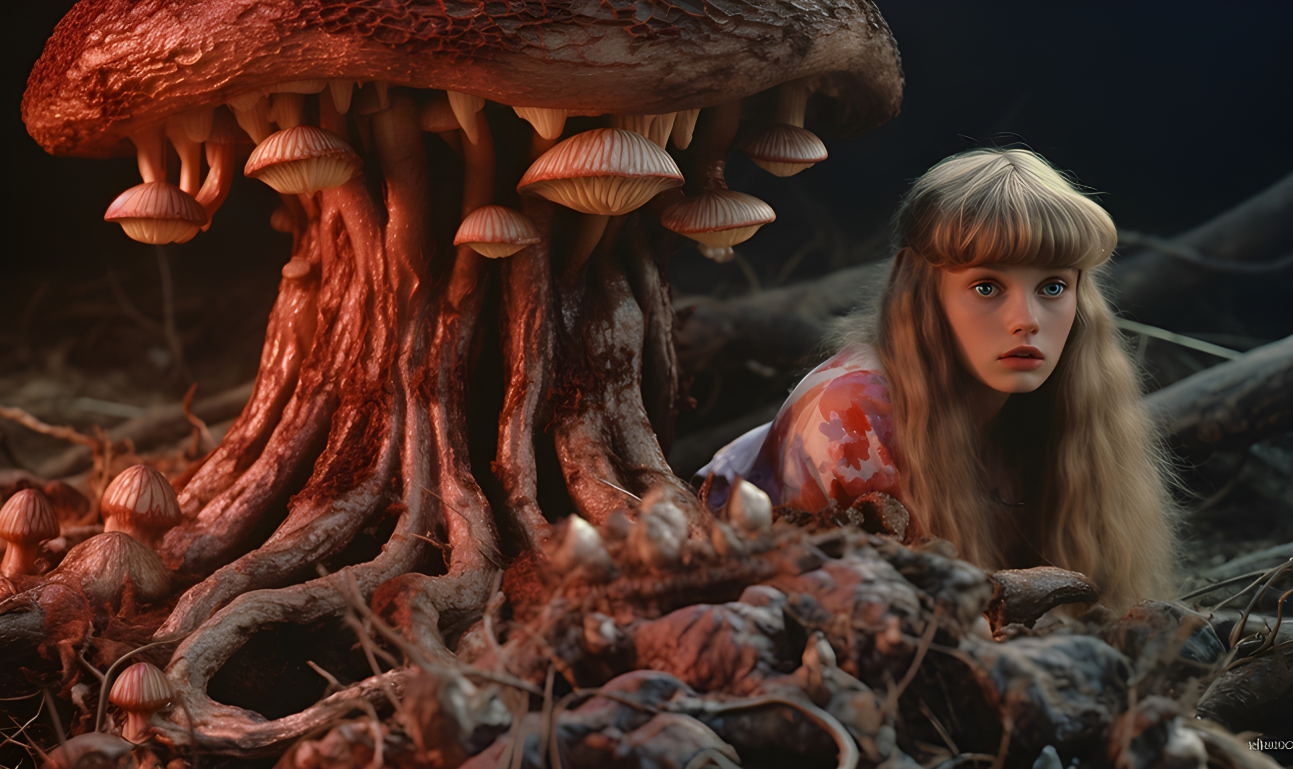 Halloween: A girl living in hiding beneath the fungi
