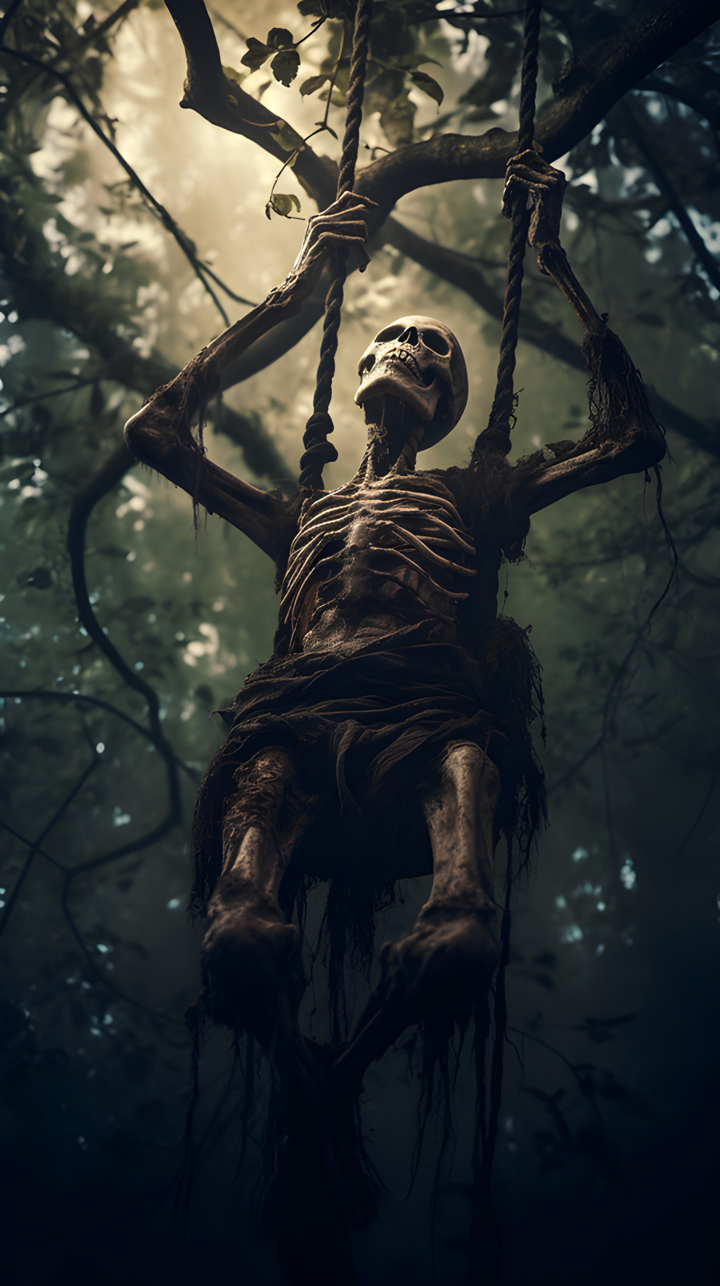 Halloween: A skeleton swing