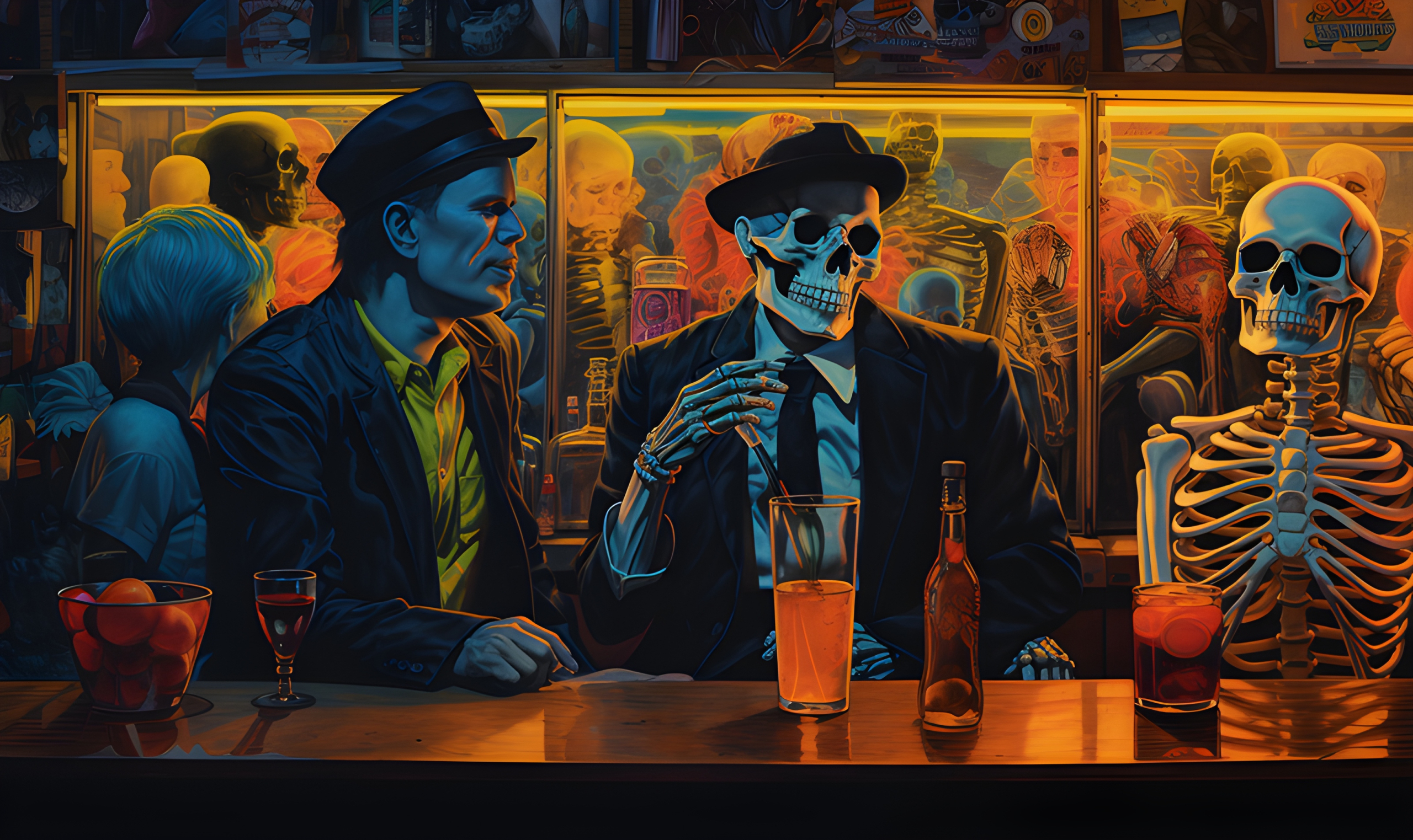 Halloween: Skeletons at the gay bar