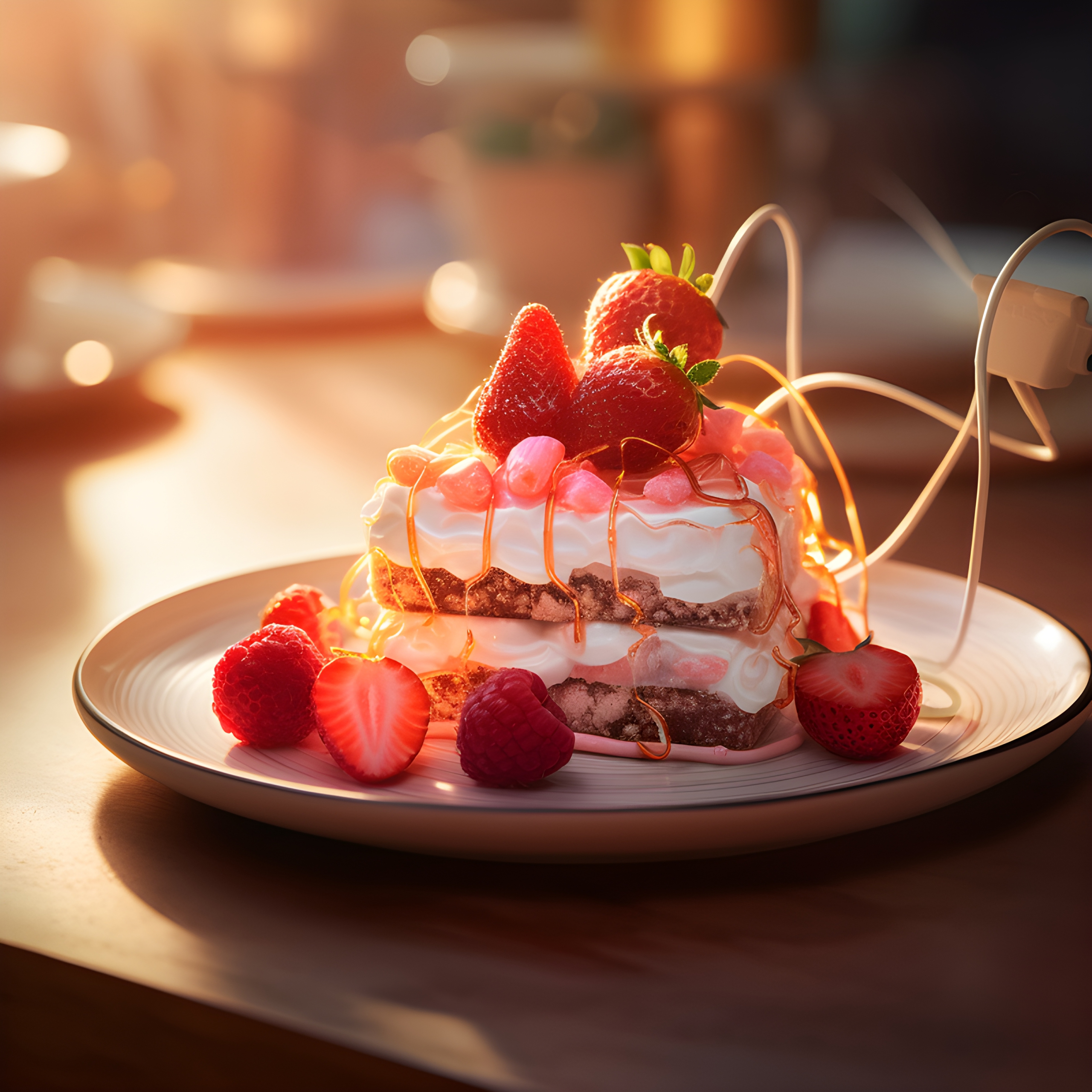 Delicious strawberry cheesecake