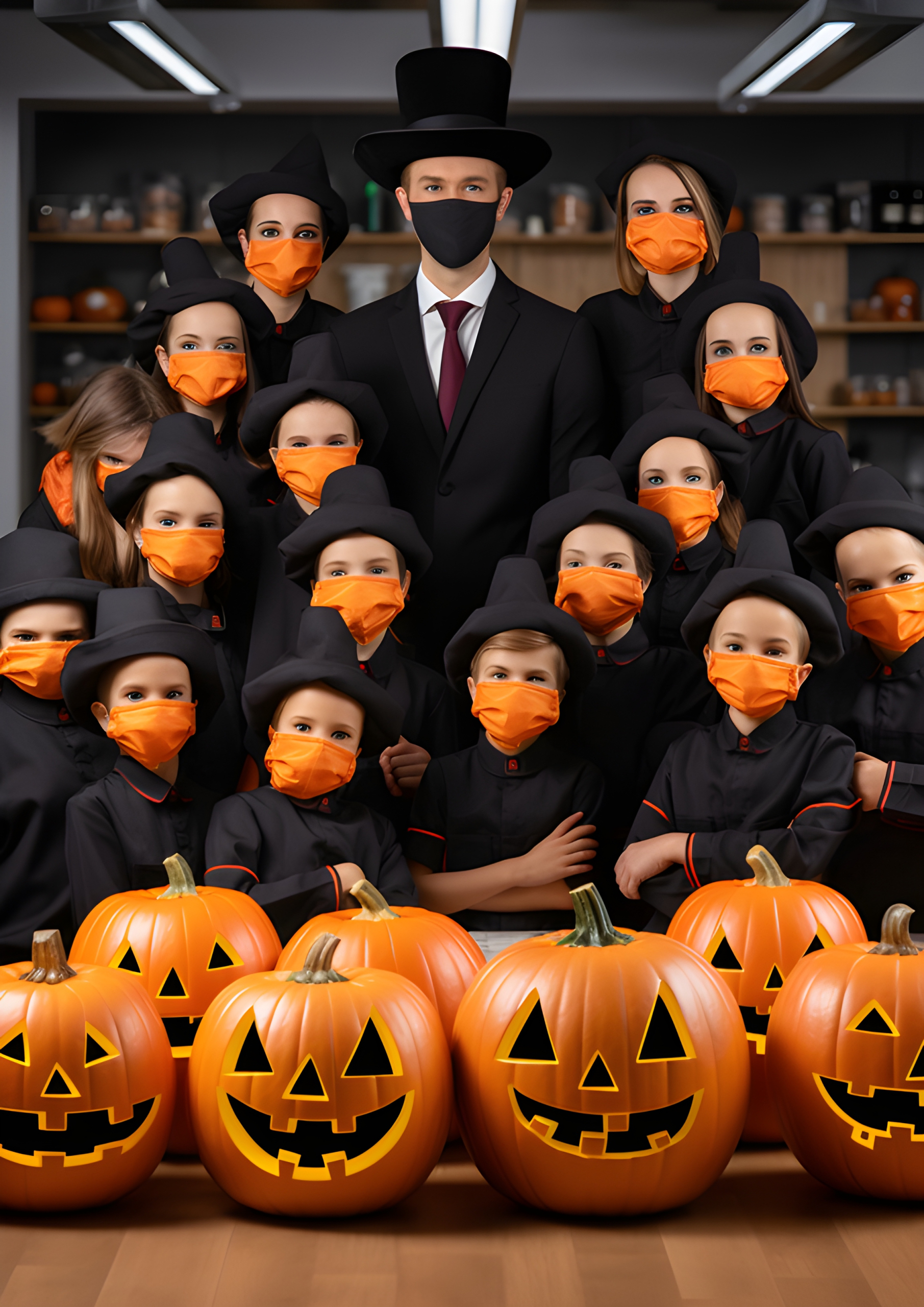 COVID-ready halloween team