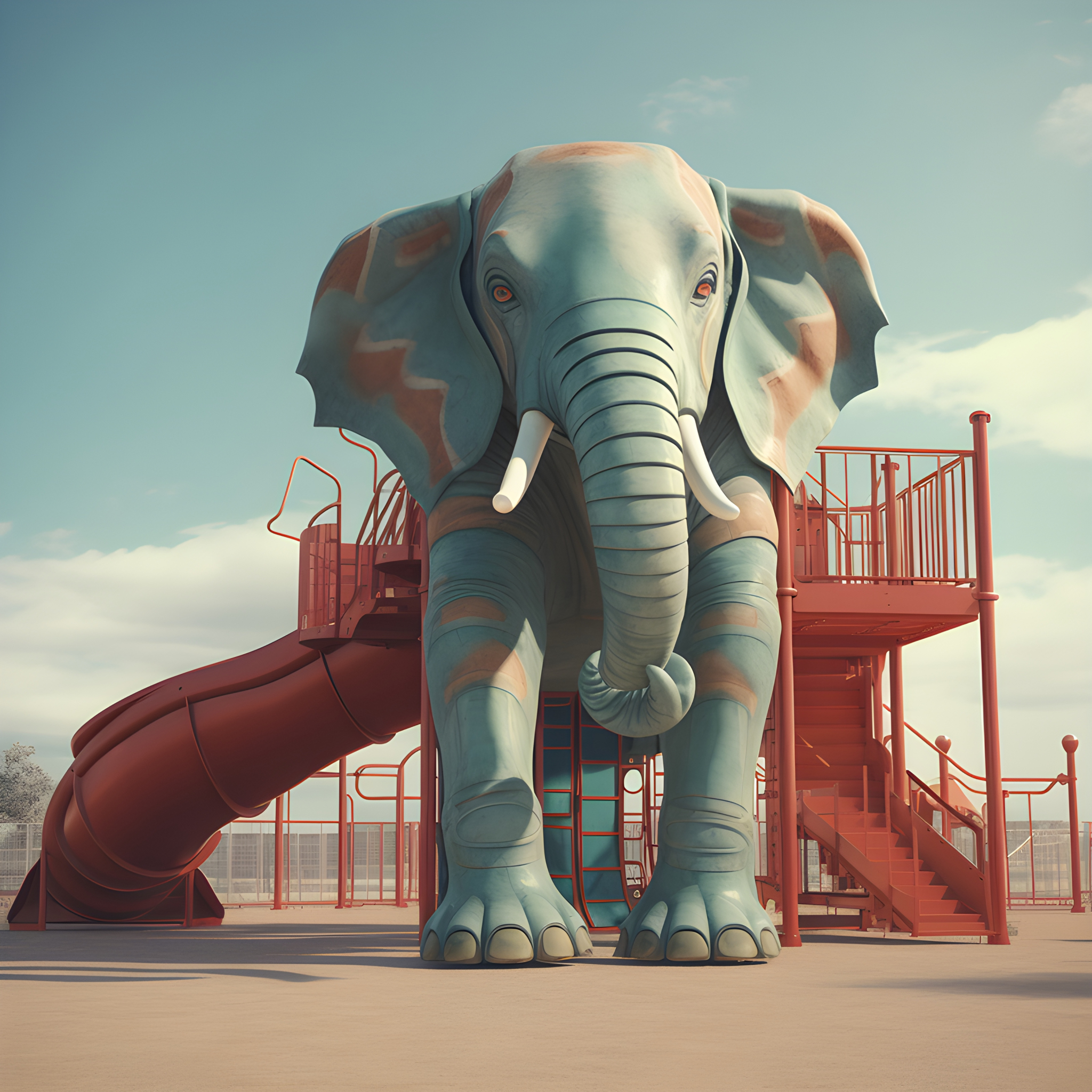 Playground Rocking Elephant Elephant playground - Impossible Images - Unique stock images for ...