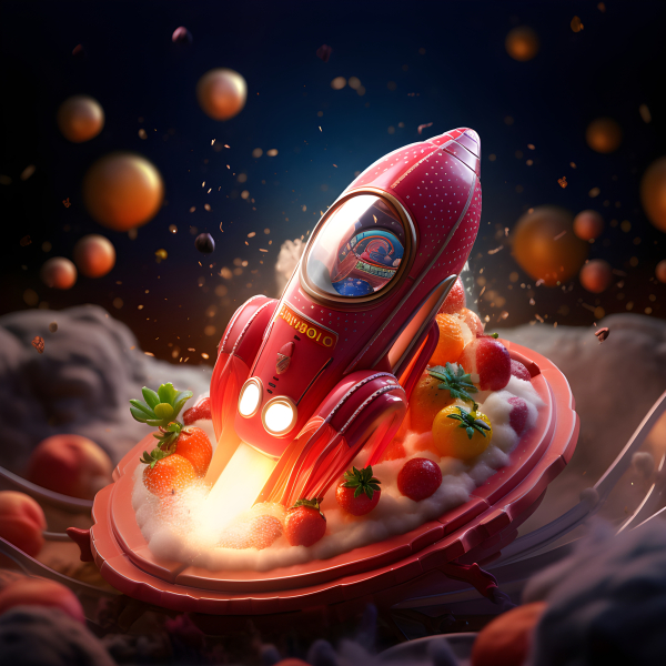 Strawberry rocket about to take off - Impossible Images - Unique stock ...