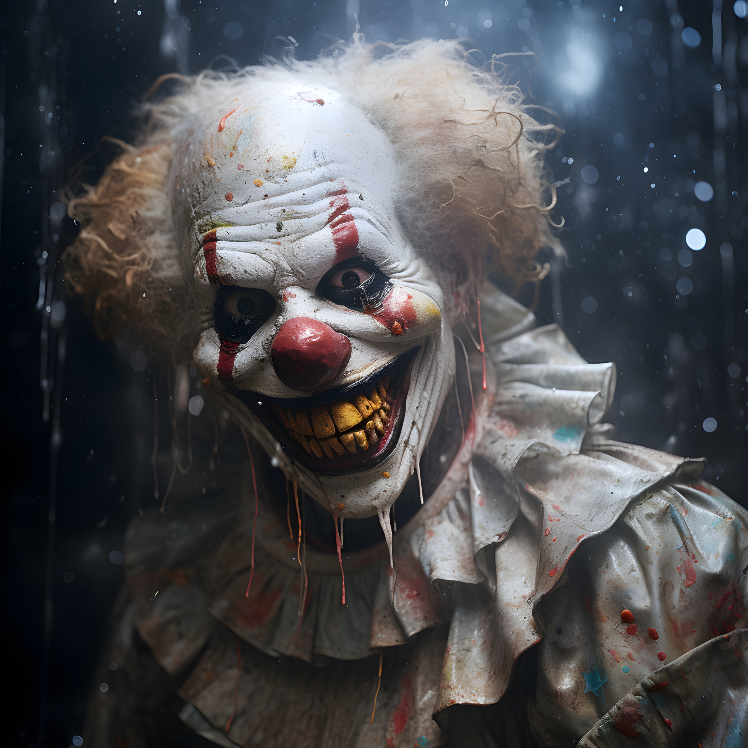 Creepy clown halloween costume